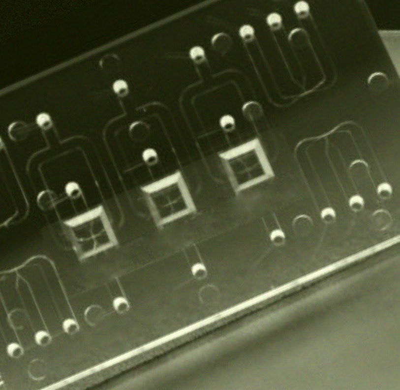 1 - Transparent thermoplastic square in a zero gravity environment.