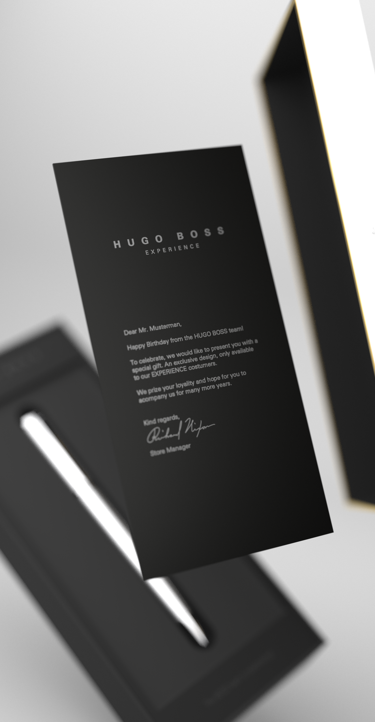 HUGO BOSS Experience Concept Close up Typography