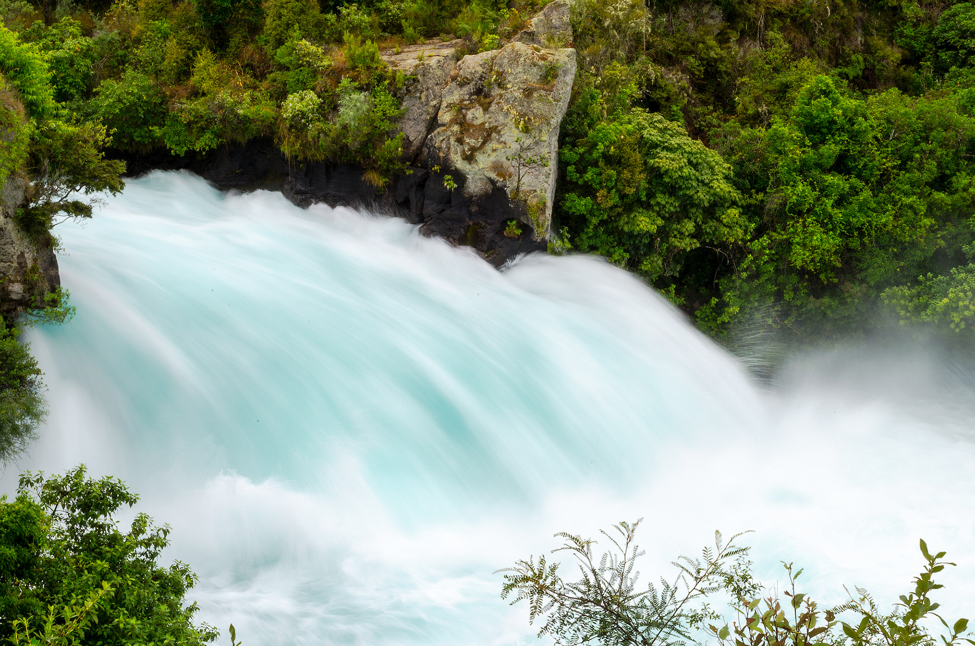 A long exposure of the Huka Falls waterfall near Taupō, on New Zealand's North Island