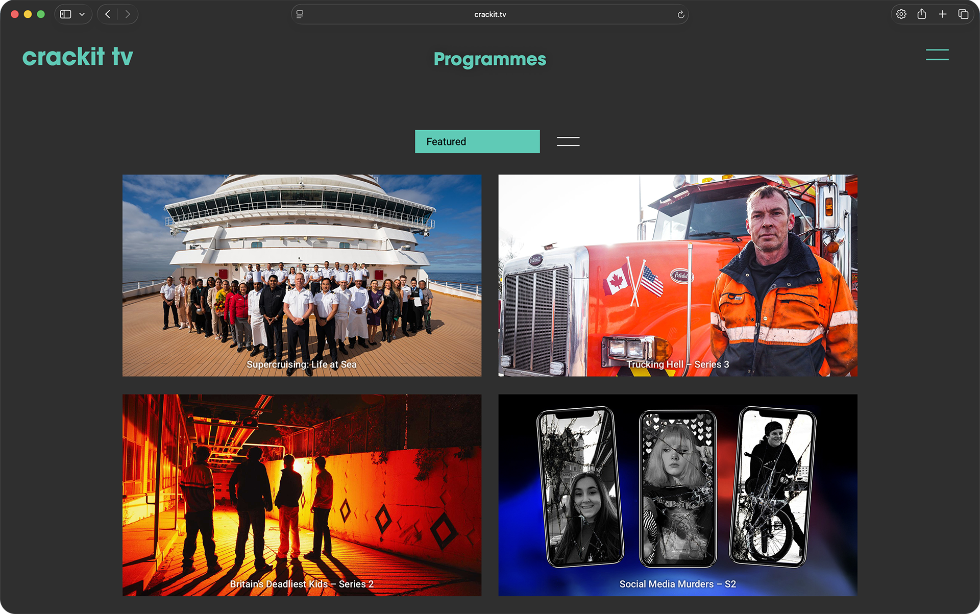 Programmes menu