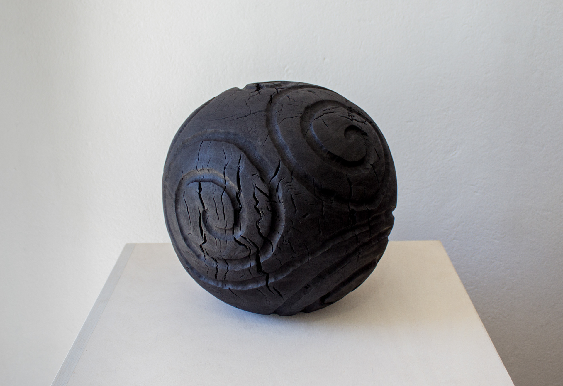 Before, 2025, Charred river redgum, 220 x 250 x 250mm
