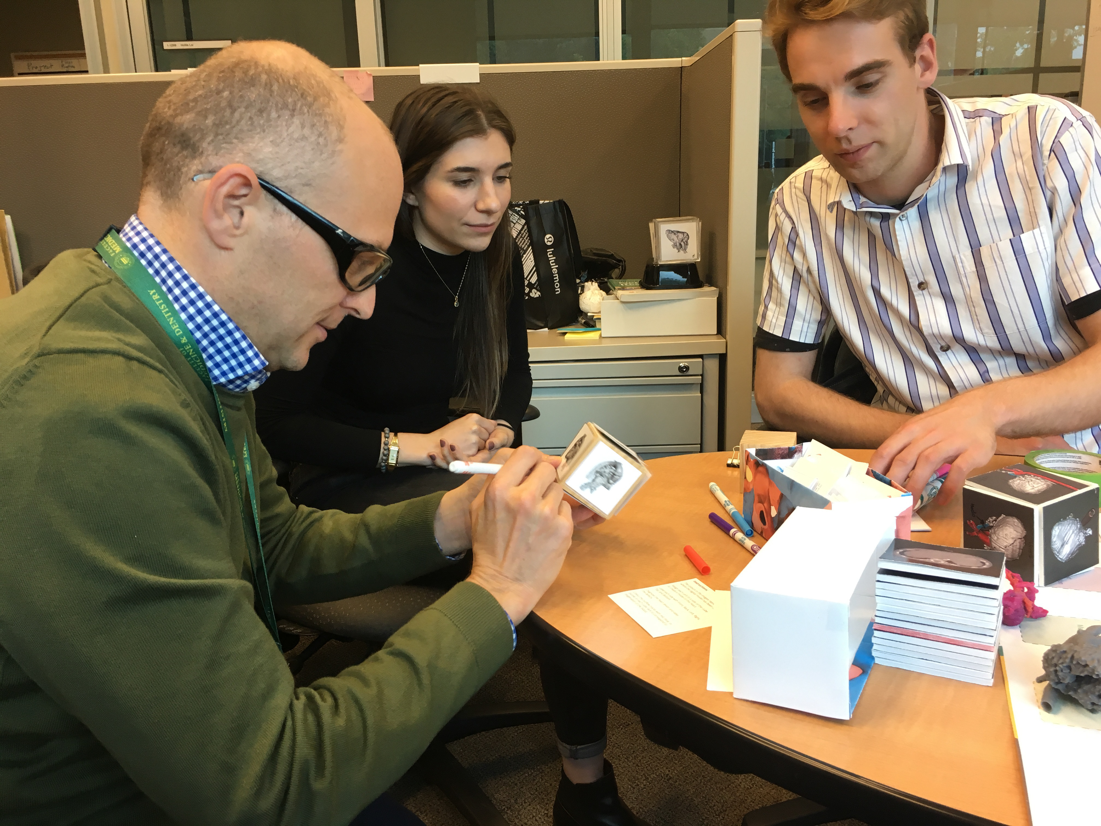 Neonatalogist trying out our cube CHD exercise.