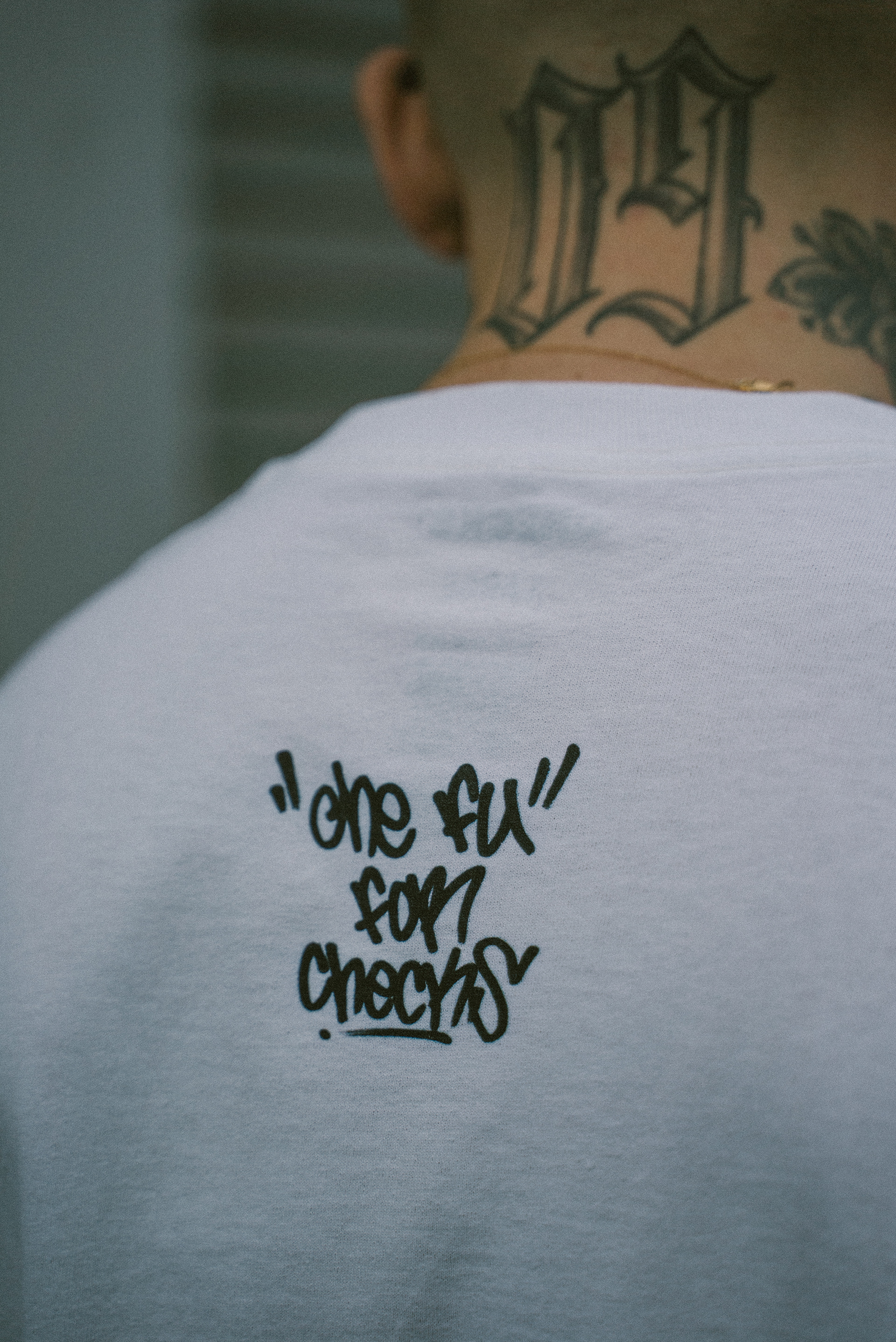 FONT ON CHECKS X CHE FU T-SHIRT