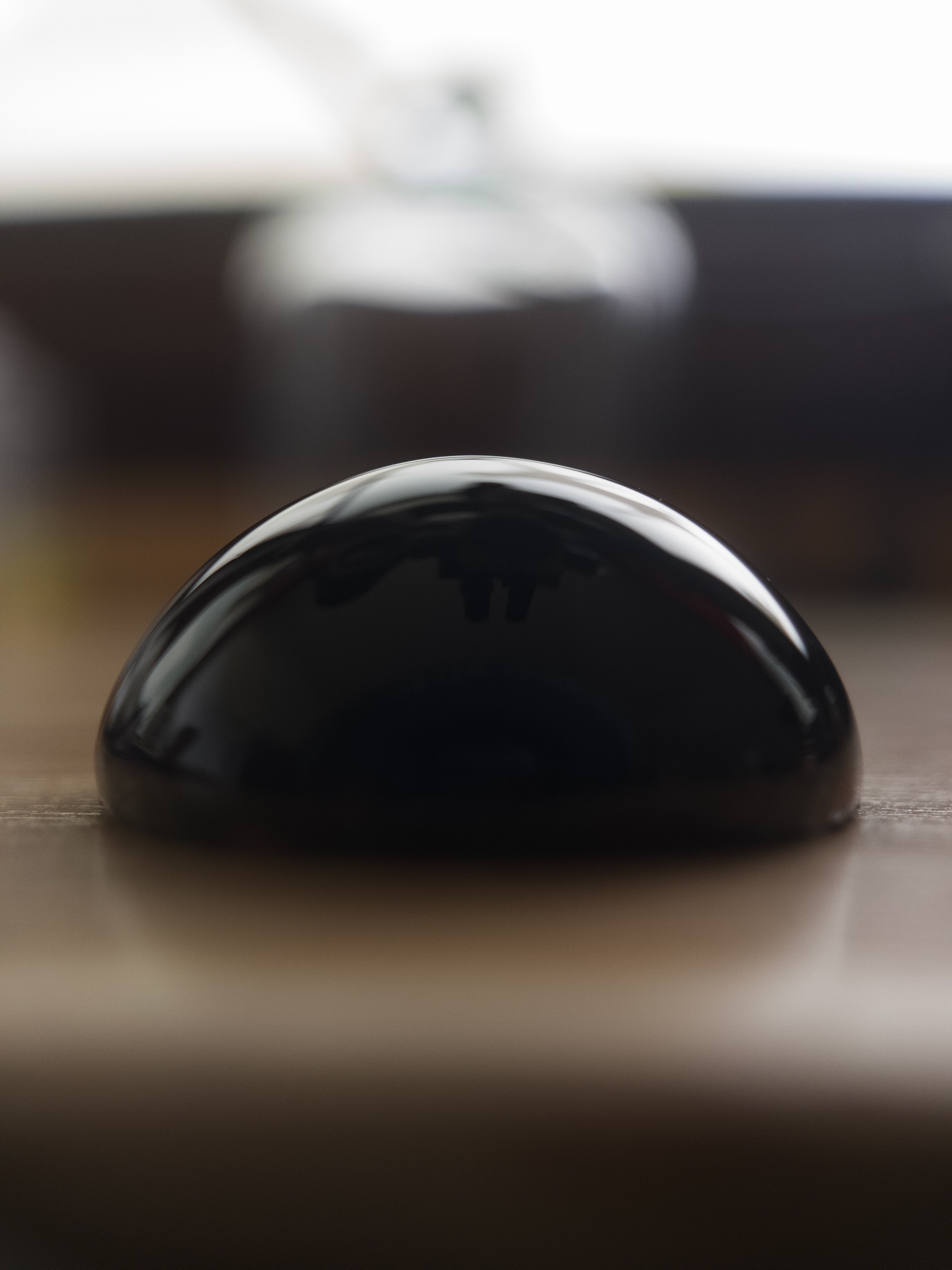 Copper hemisphere with the black hot enamel coating. Hand made.