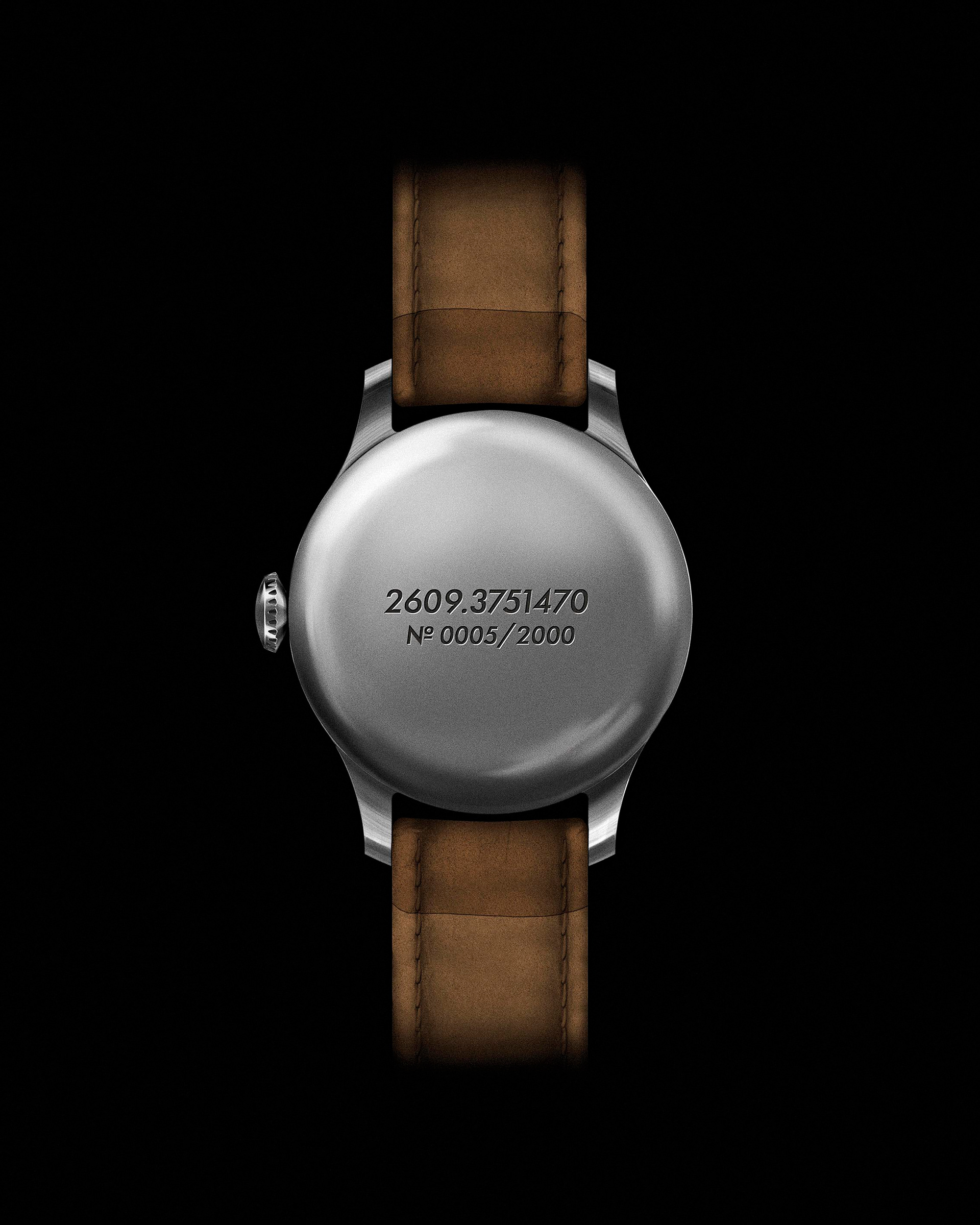 Ekaterina Fornell. Sturmanskie 1 MCZ. 33 mm case. Watch design and rendering.