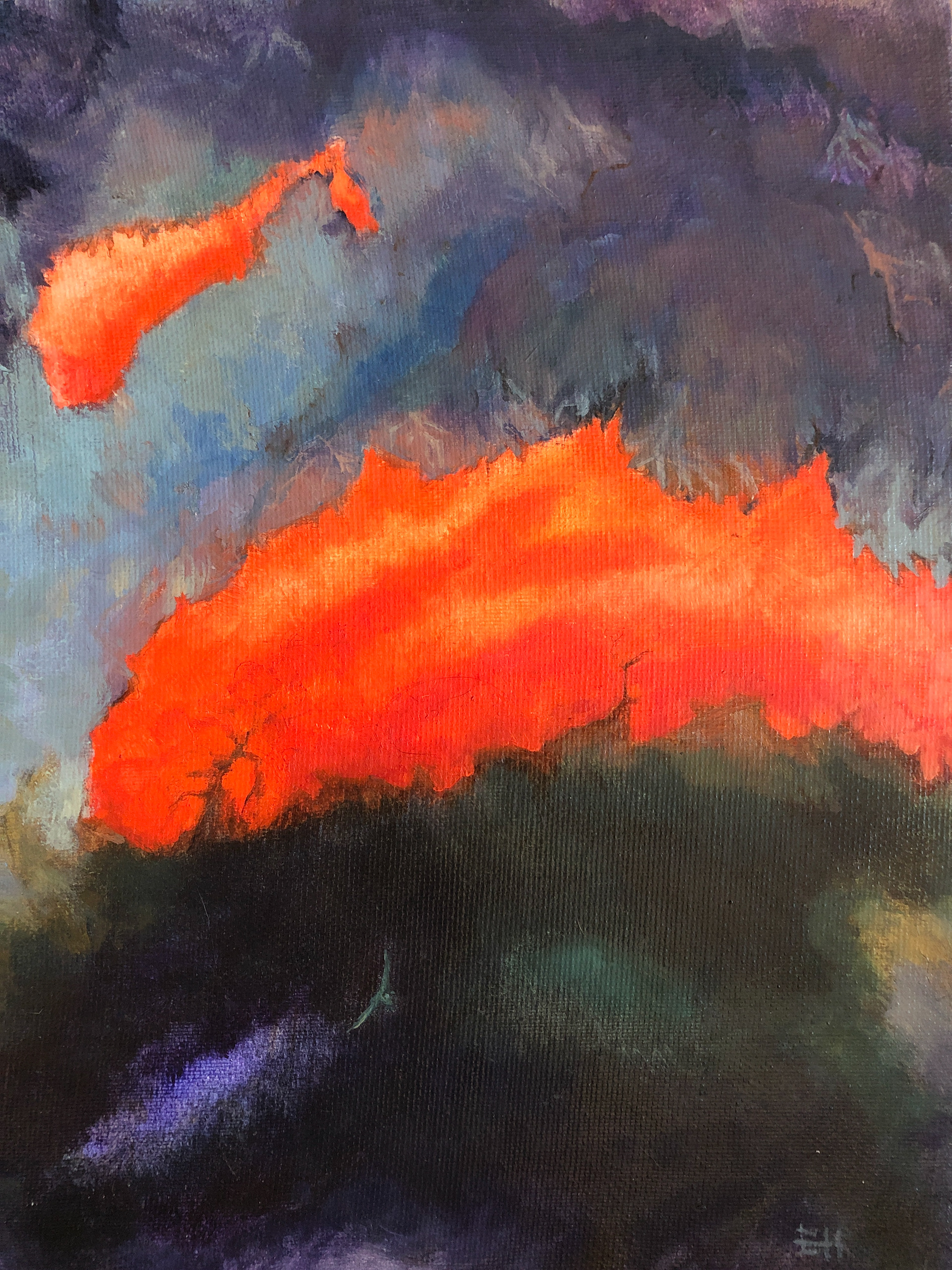 Composition (the matter). 40x50 cm, oil on canvas, Circa 2017.