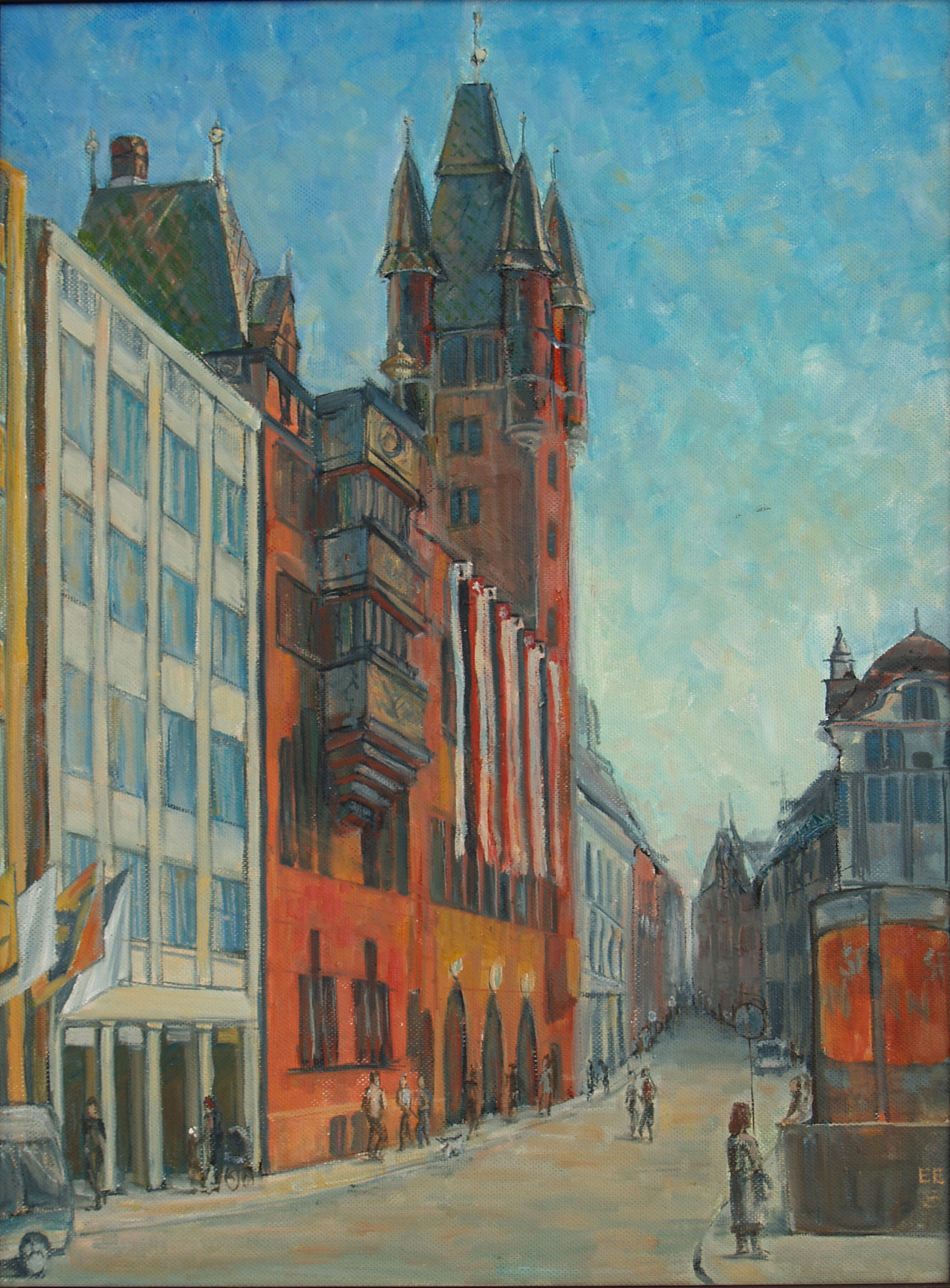 Basel. Oil on cardboard, 80x100 cm, 2007.