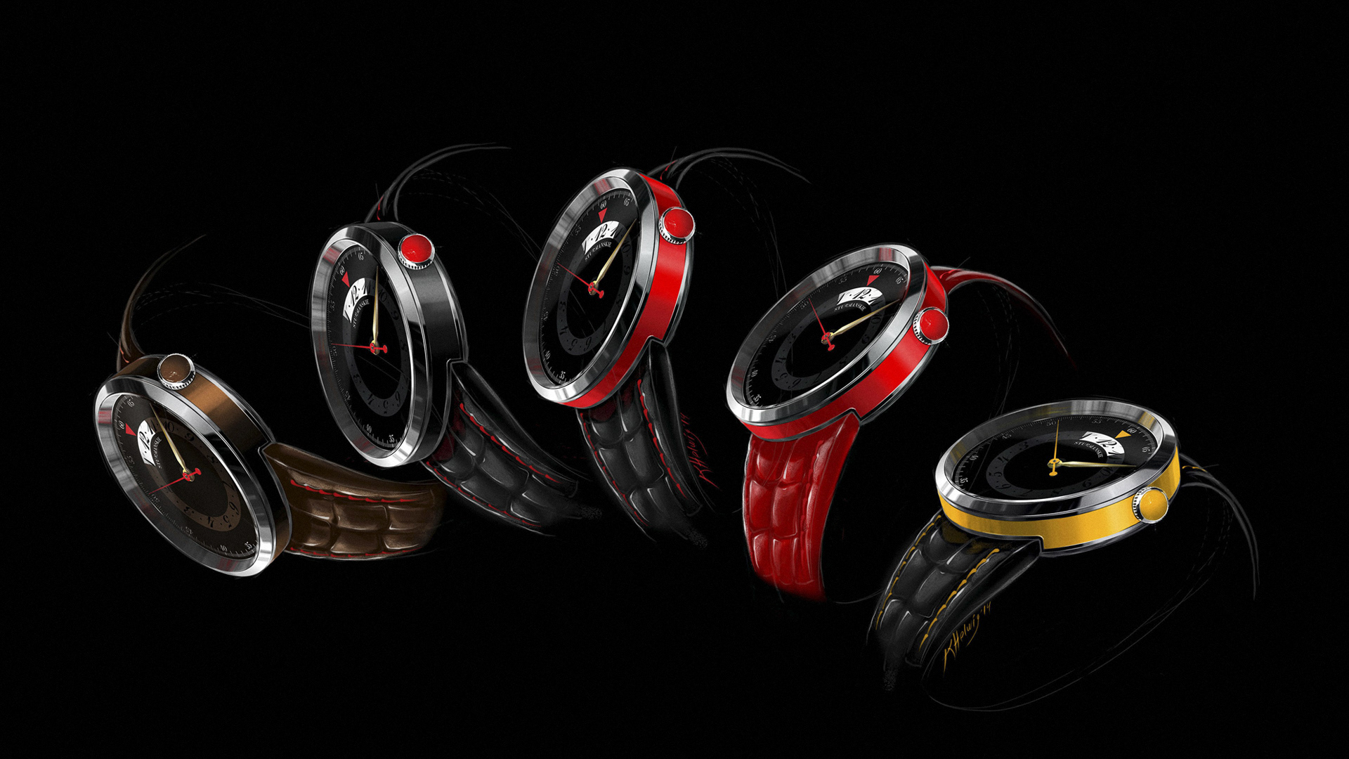 Watch design of a Sturmanskie Mars, watch sketch by Ekaterina Fornell