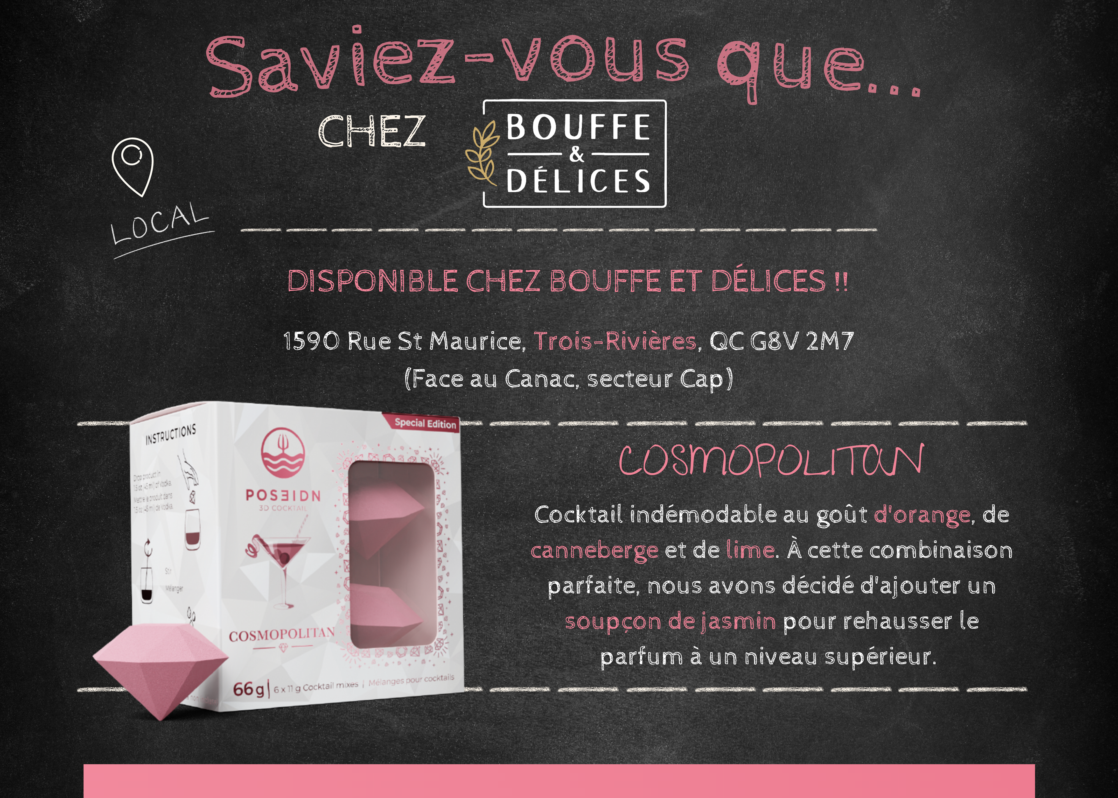 Affiche produit: cosmopolitain Poseidon disponible chez Bouffe & Délices.