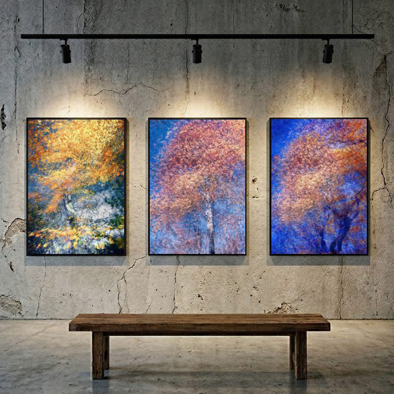 Fine art photography by Oleksandr Shapovalov - Abstract tree landscape ICM technique or In-camera multiple exposure fine art print