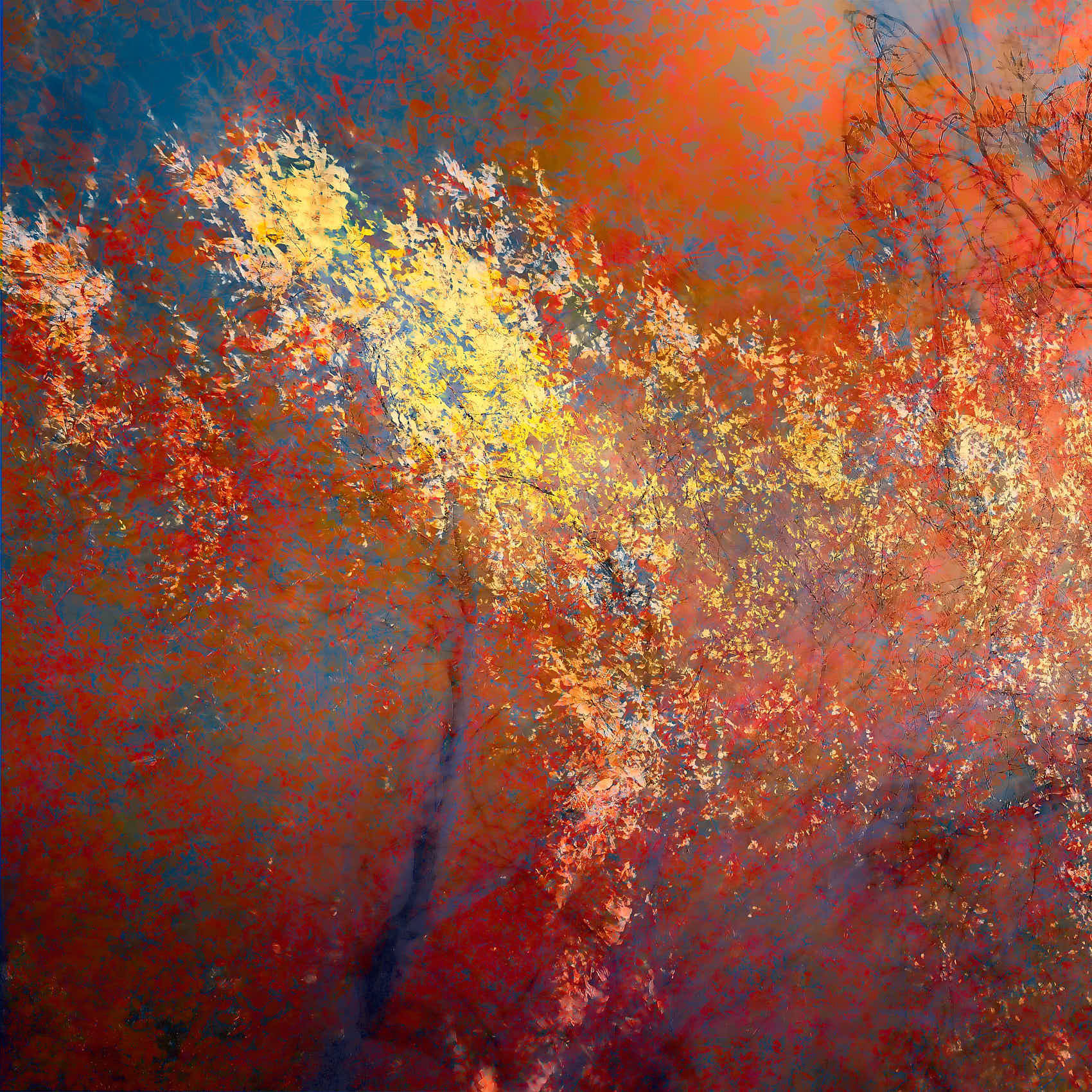 Abstract fine art photograph with soft motion and warm forest tones by Oleksandr Shapovalov