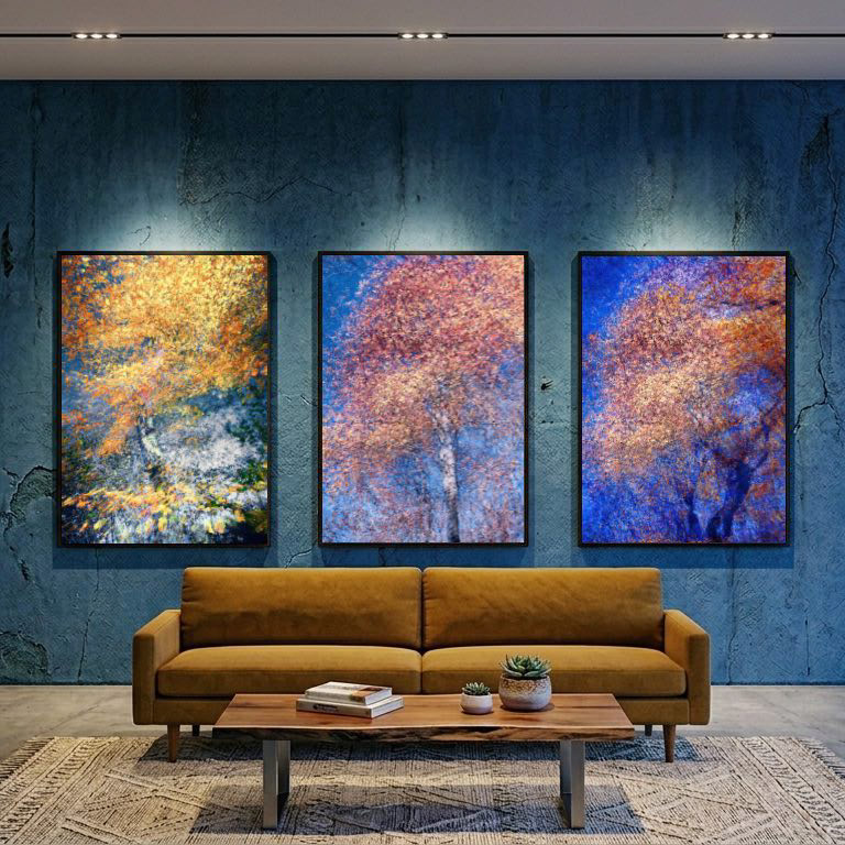 Fine art photography of trees using intentional camera movement technique