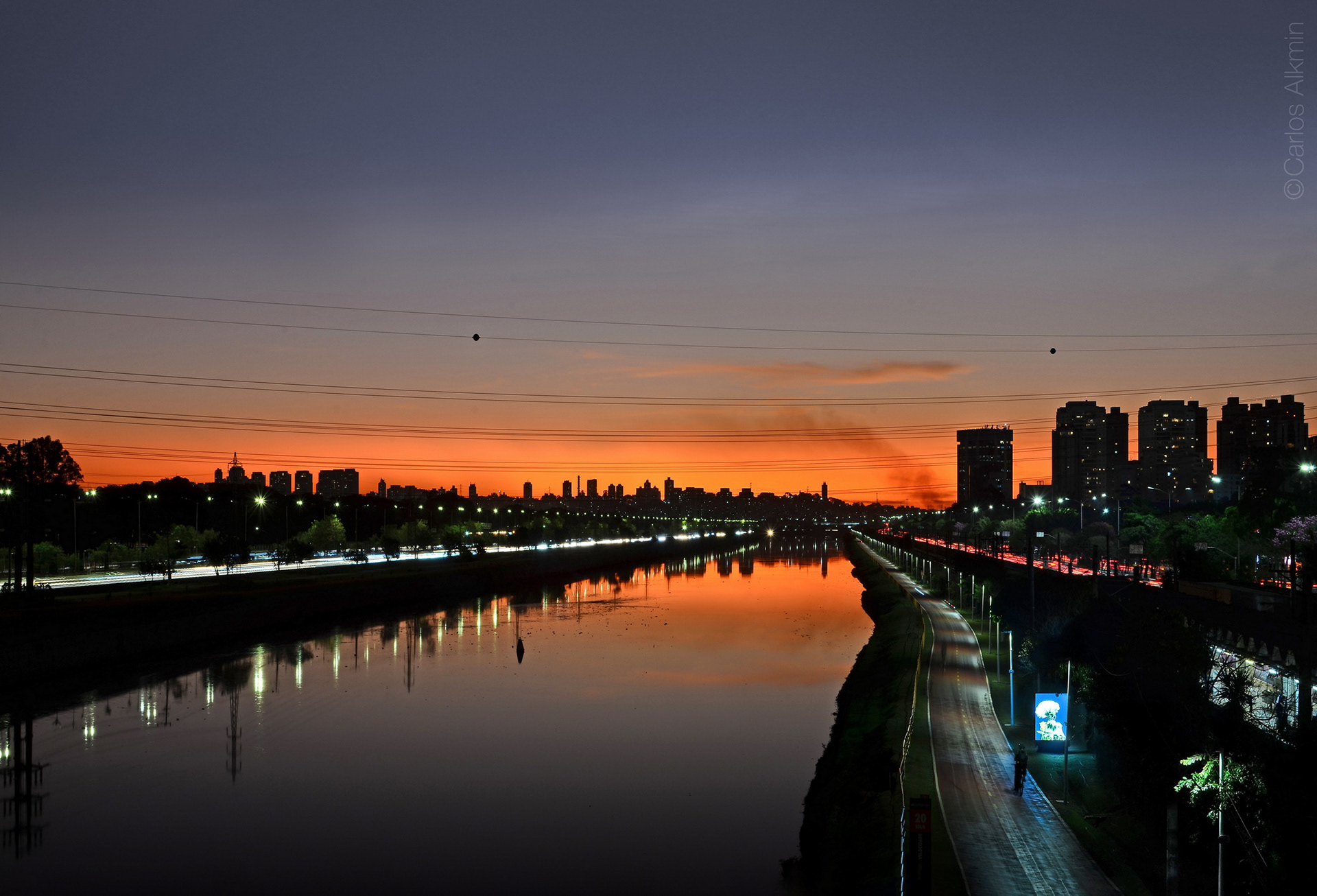 Rio Pinheiros a partir da Ponte Cidade Universitária