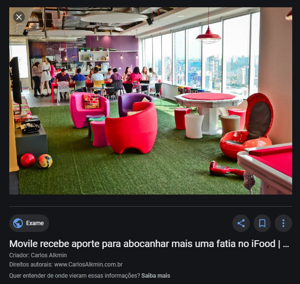 Escritórios da Movile (iFood e outros) - fotos dos ambientes - vide seção "interiores"