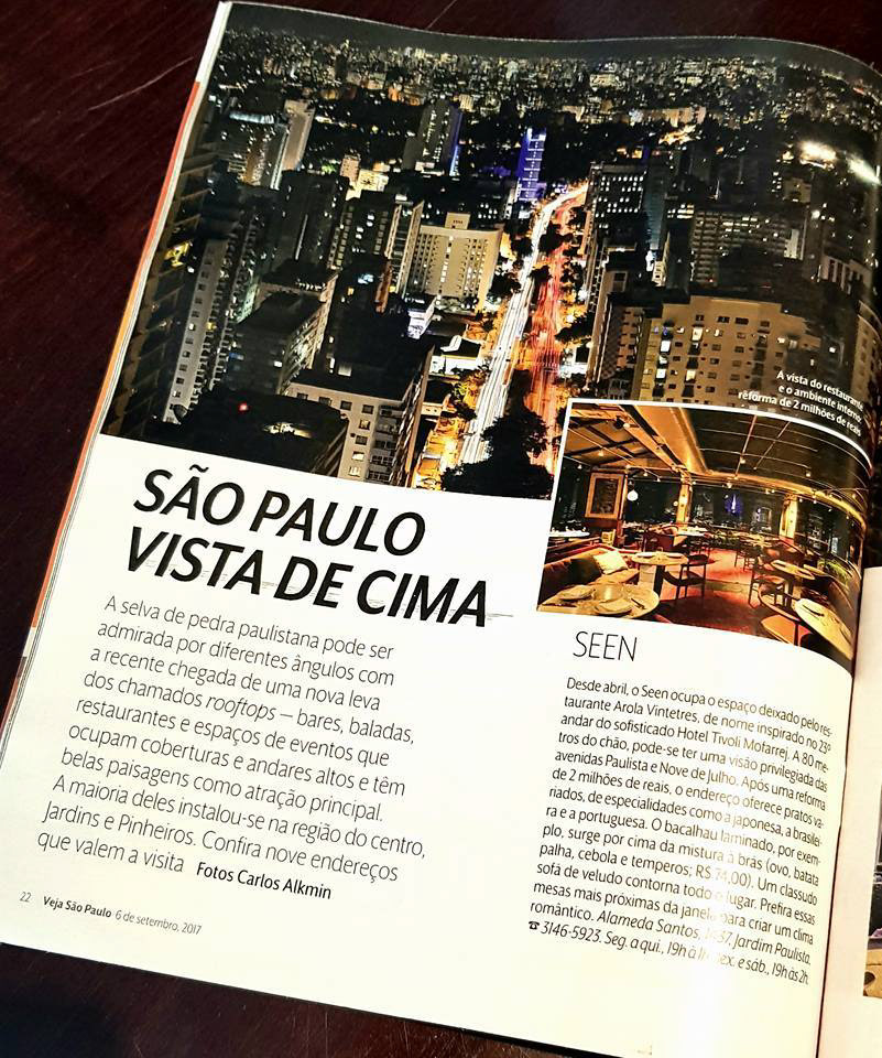 Fotos para artigo sobre bares e restaurantes em rooftops - Veja São Paulo - 2018