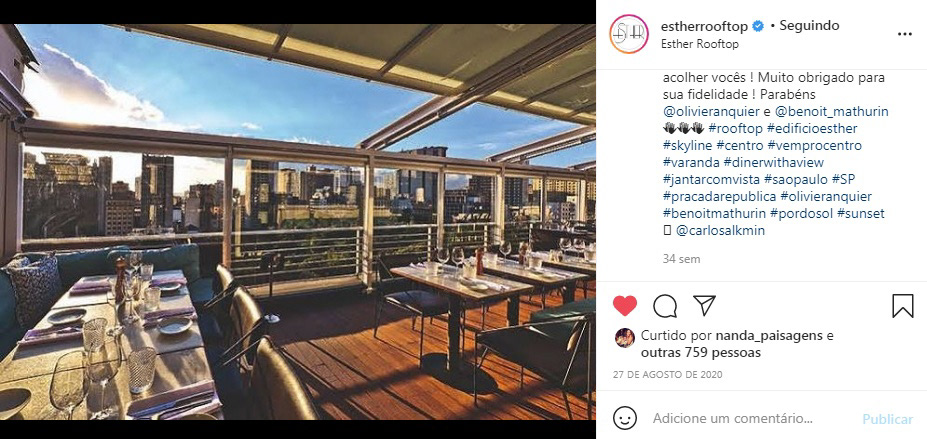 Esther Rooftop - fotos de todos os ambientes, para imprensa e redes sociais - vide seção "Interiores"