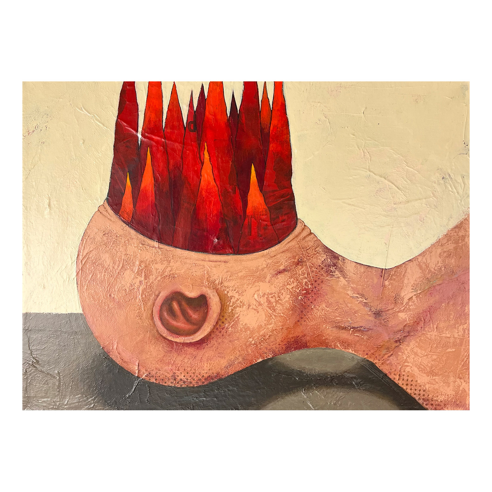 landscape/portrait  12x16  mixed media on canvas