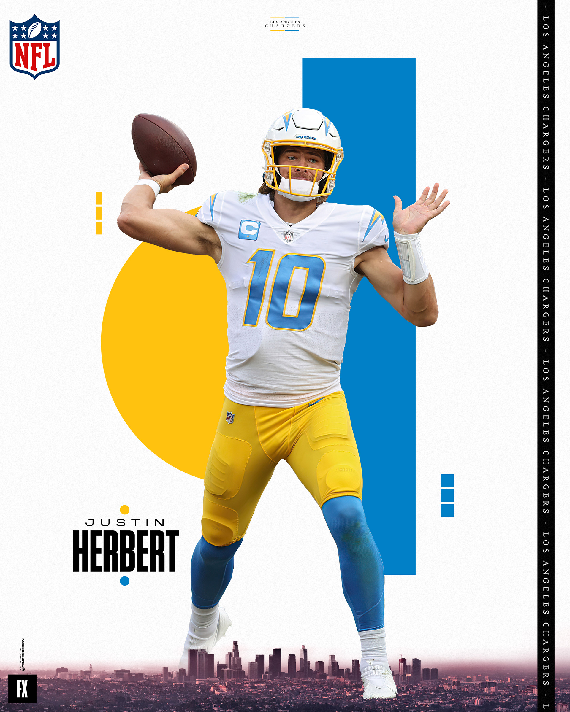 Justin Herbert #10  Nfl football 49ers, Sports design, Sports design ideas