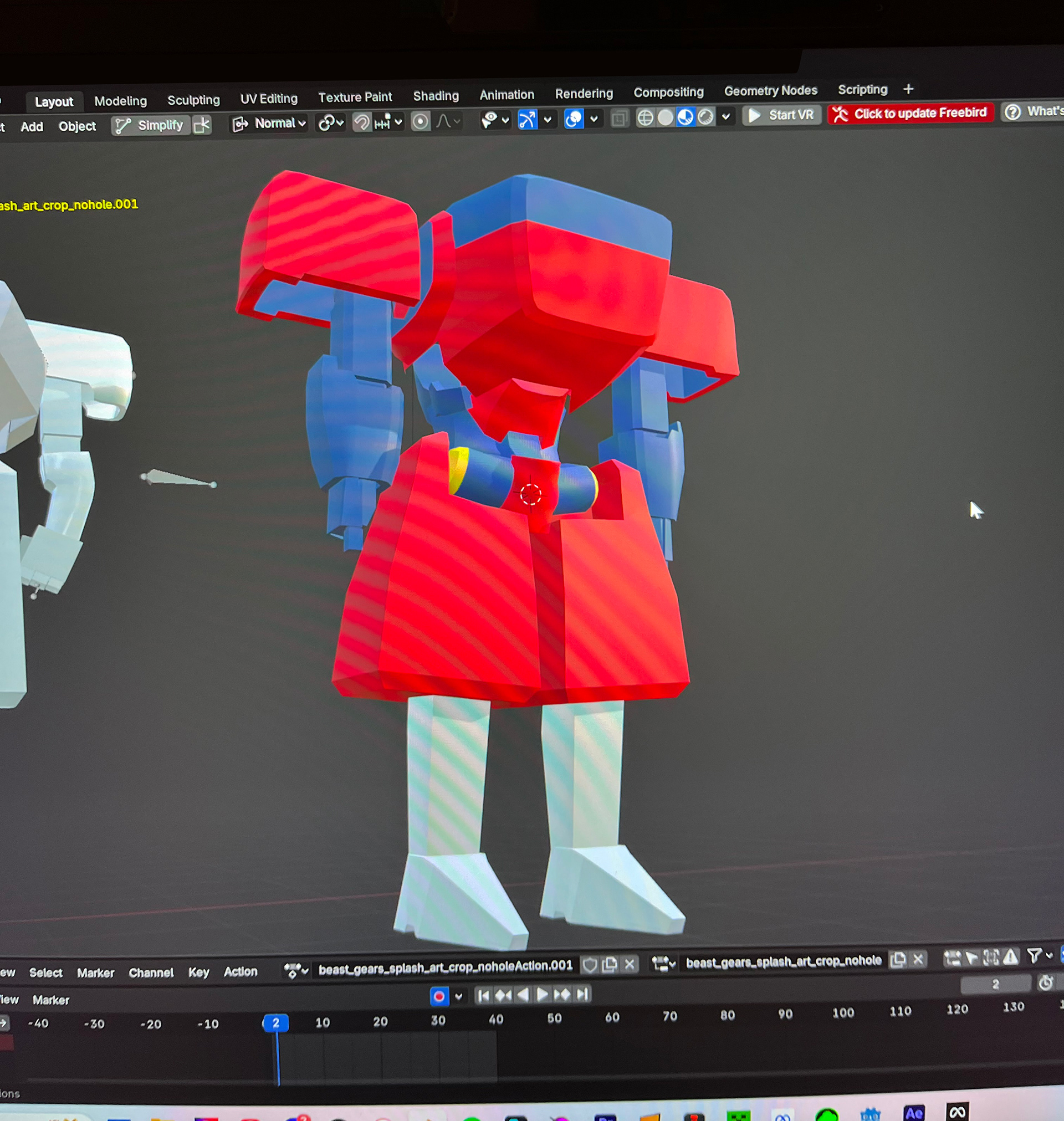 BeastGear Mech Modeling: Blender