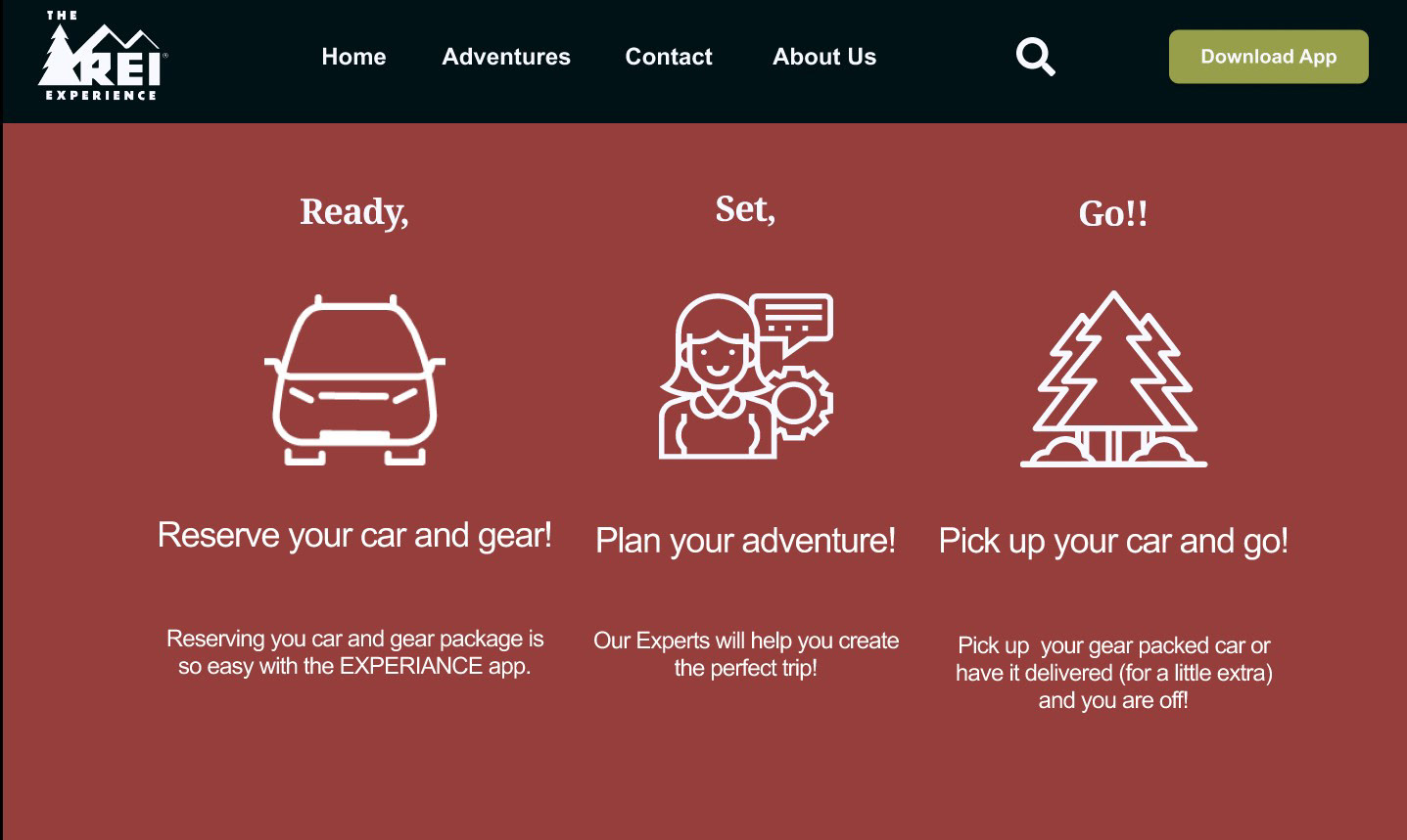 App Summary Section of Landing Page
