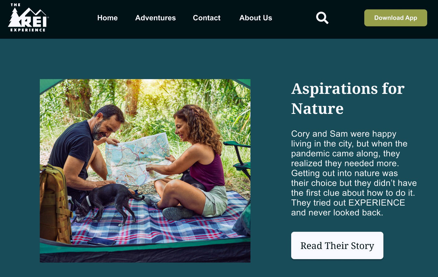 Landing Page Inspiring story