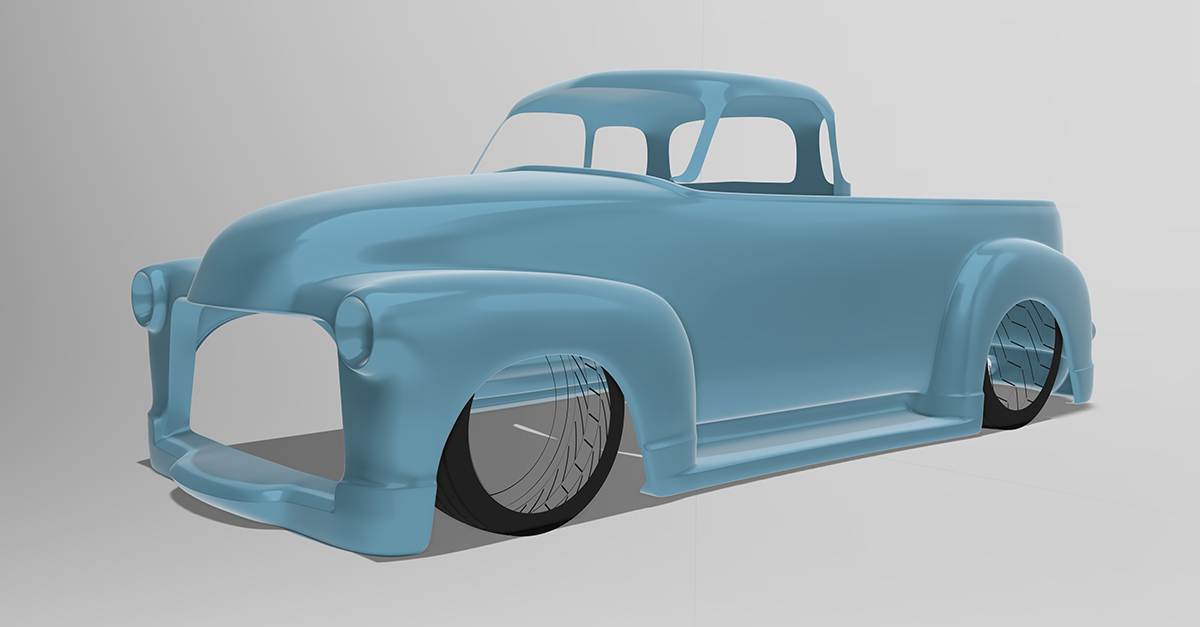 The WIP exterior body build in Sub D in Gravity Sketch.