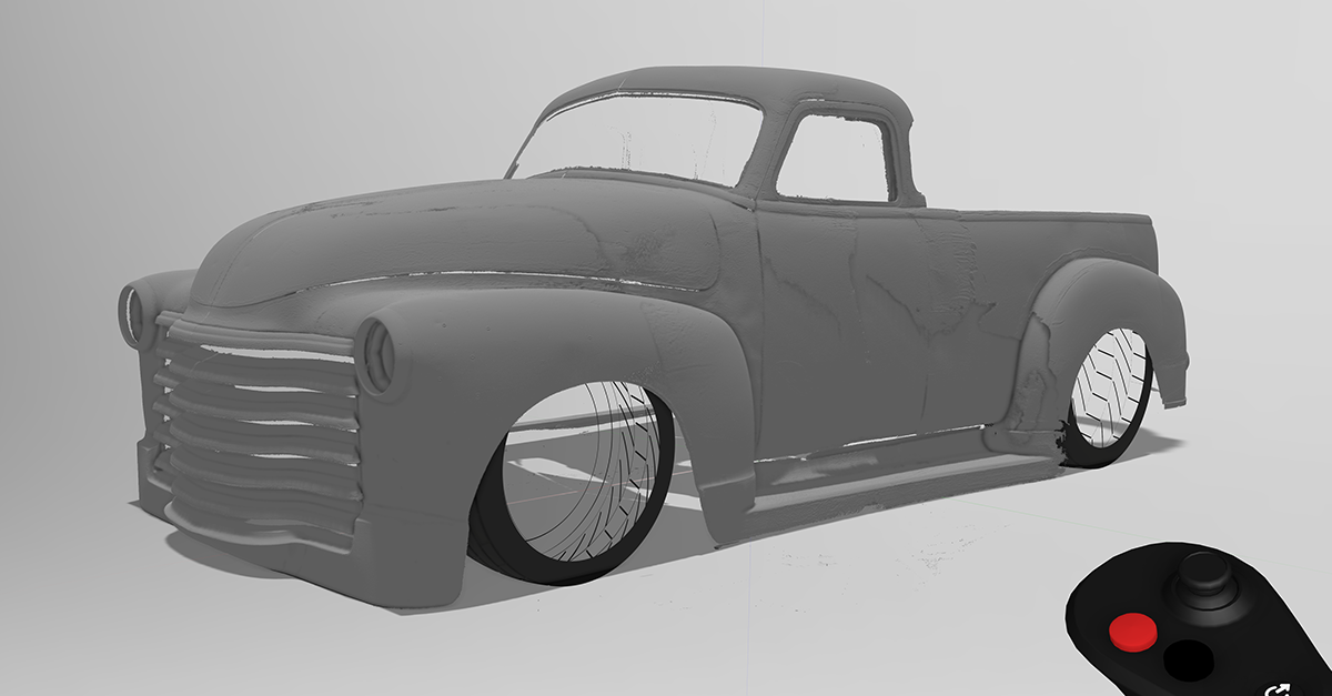 I imported the scan data from Alias to Gravity Sketch.