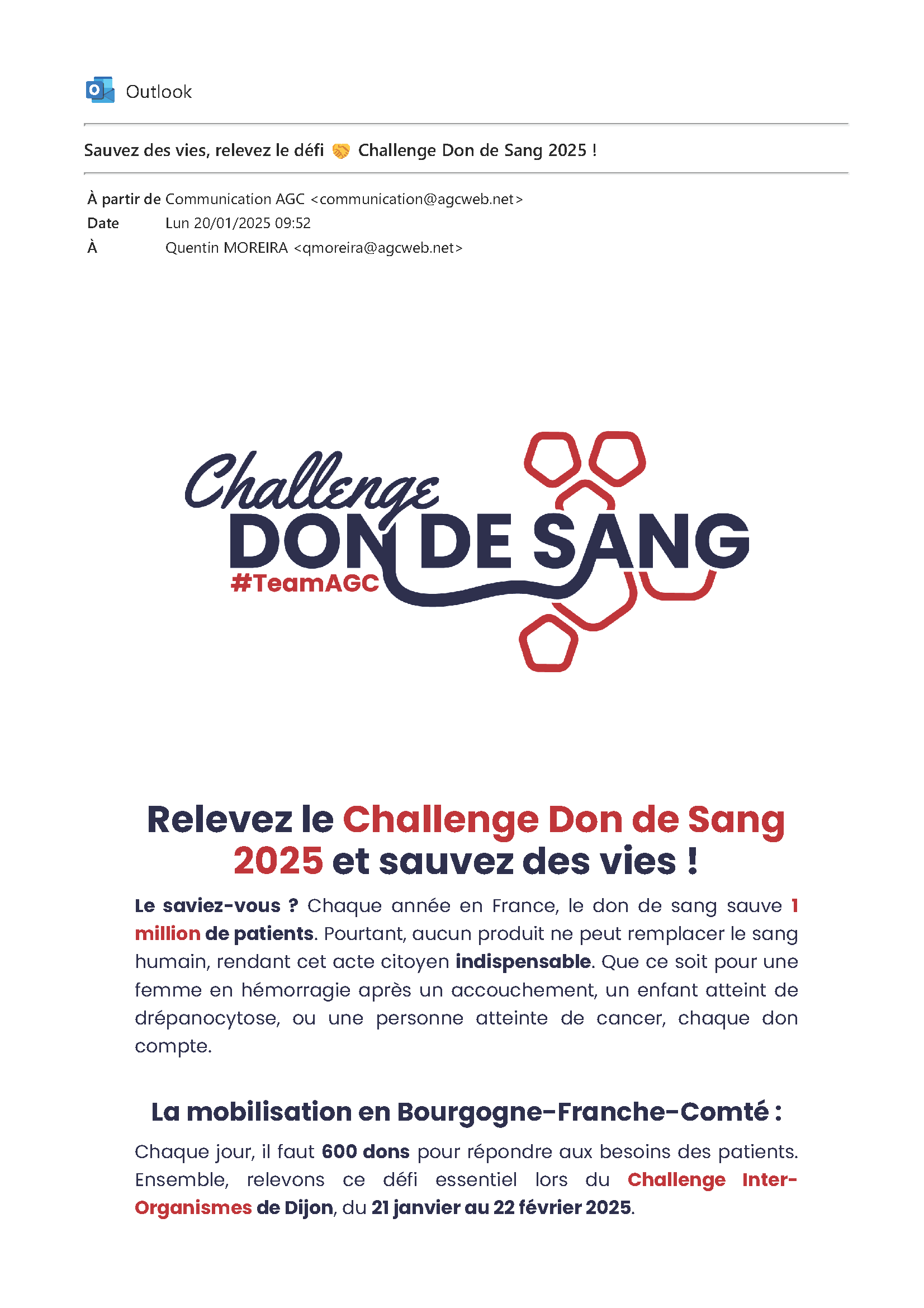 Email envoyé en interne