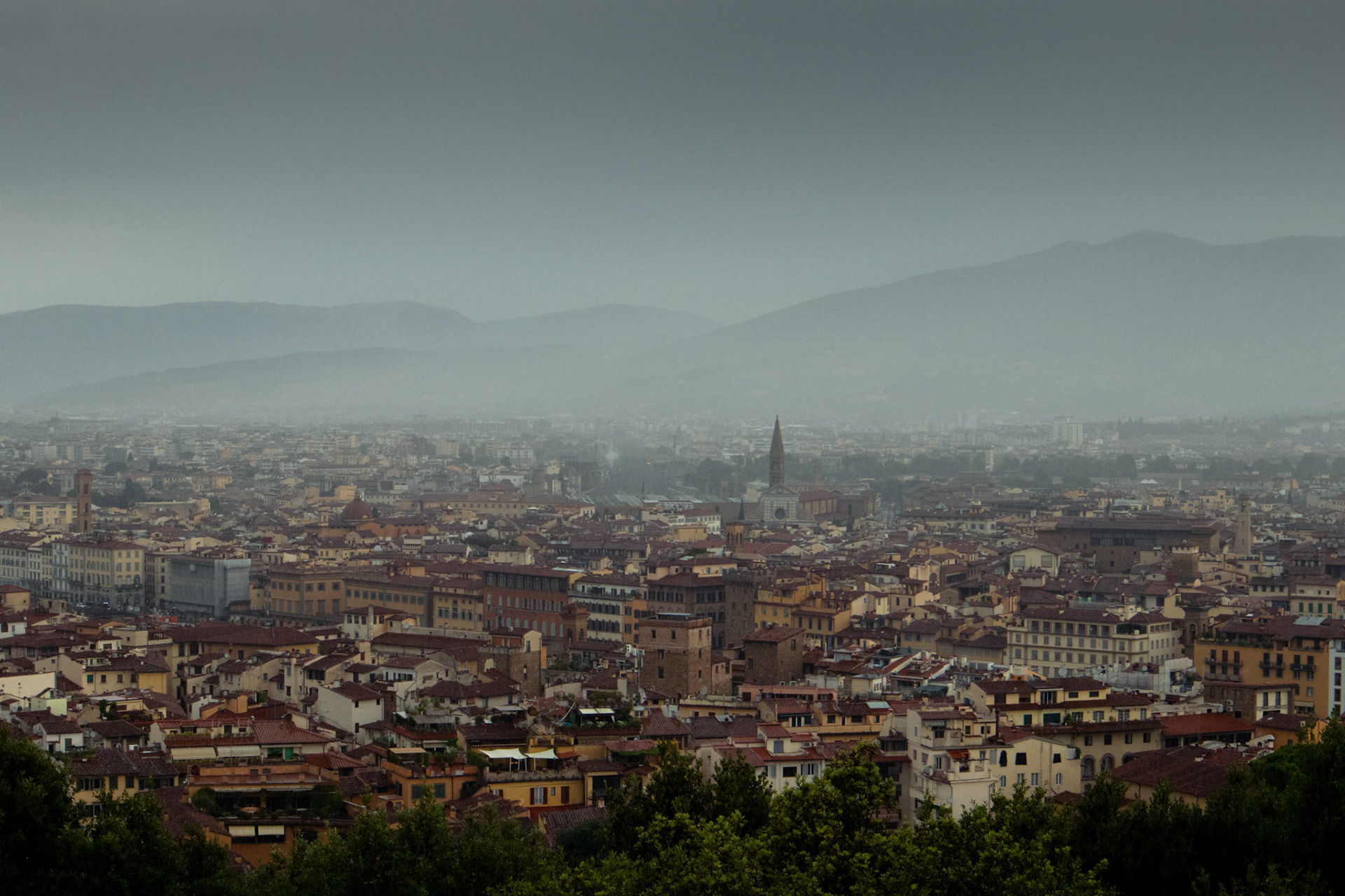 View of Basilica di Santa Maria Novella from Forte di Belvedere