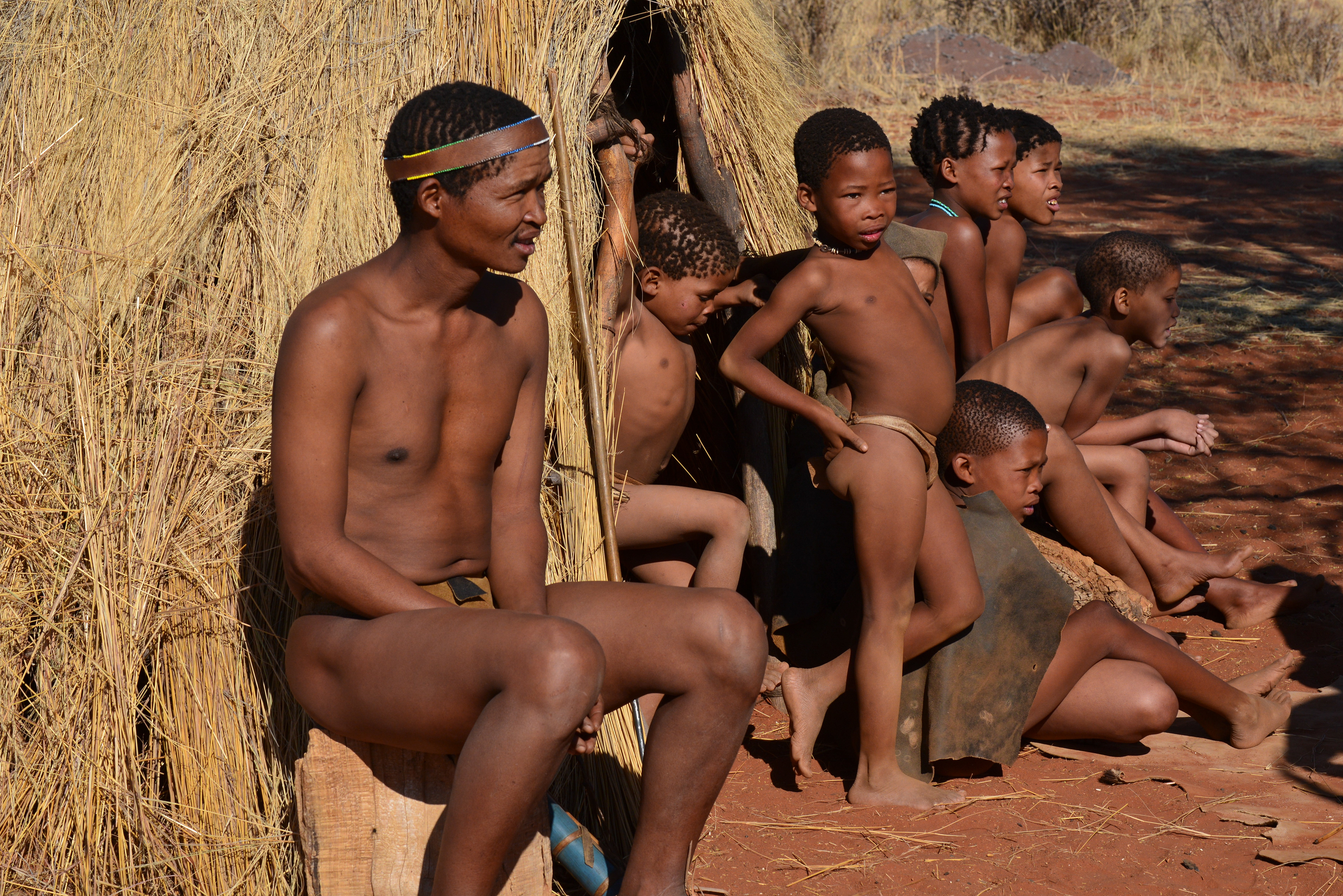 Kalahari San Bushmen family