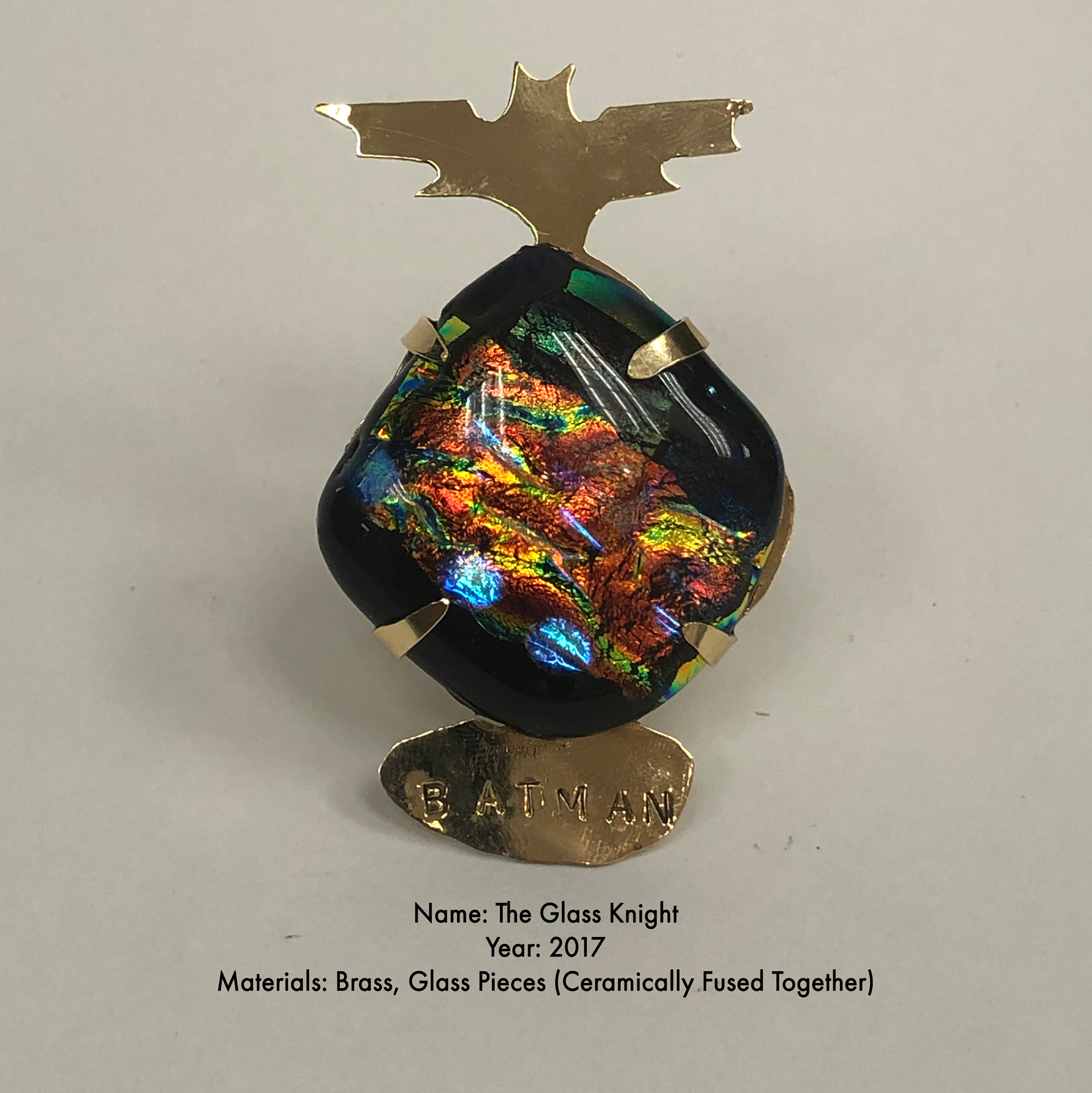 Fused Glass Pieces & Brass
