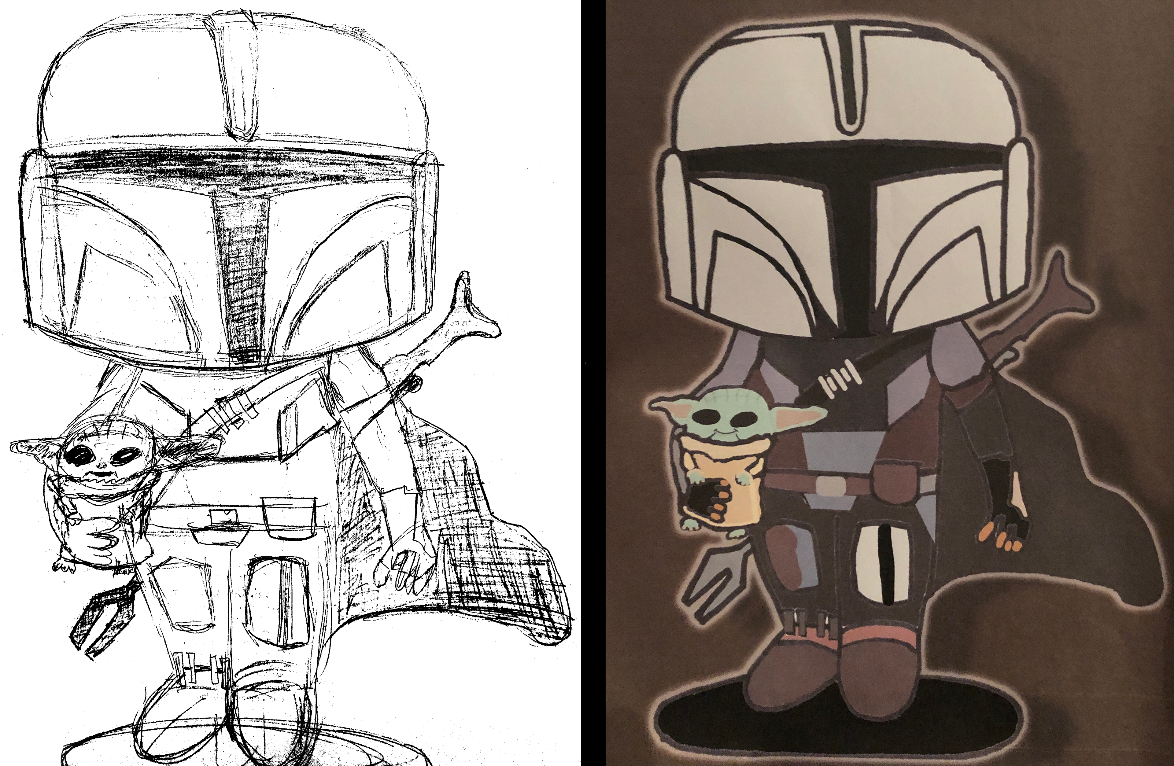 The Mandalorian (Sketch & Digital)