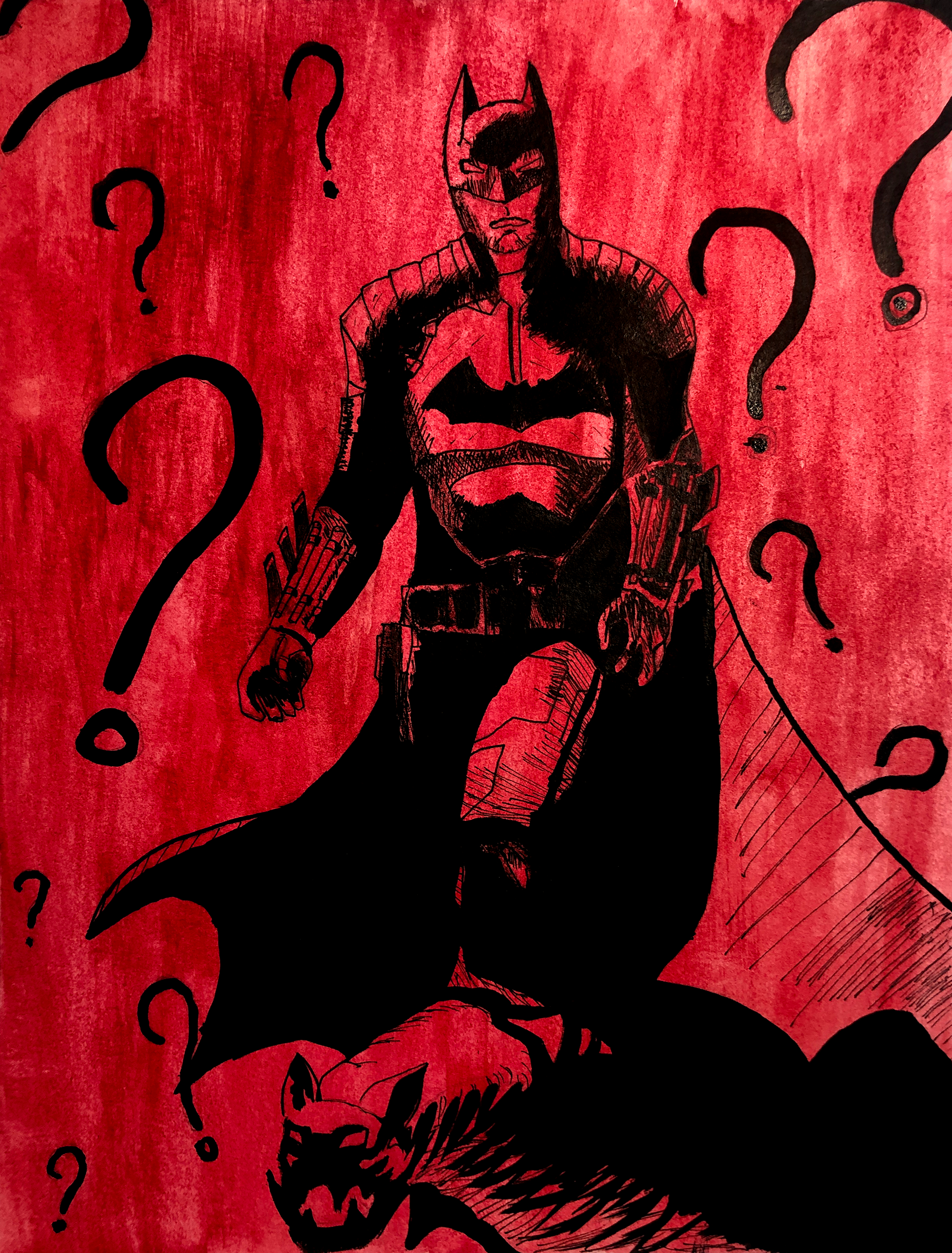 Study of Jim Lee's The Batman in Ink