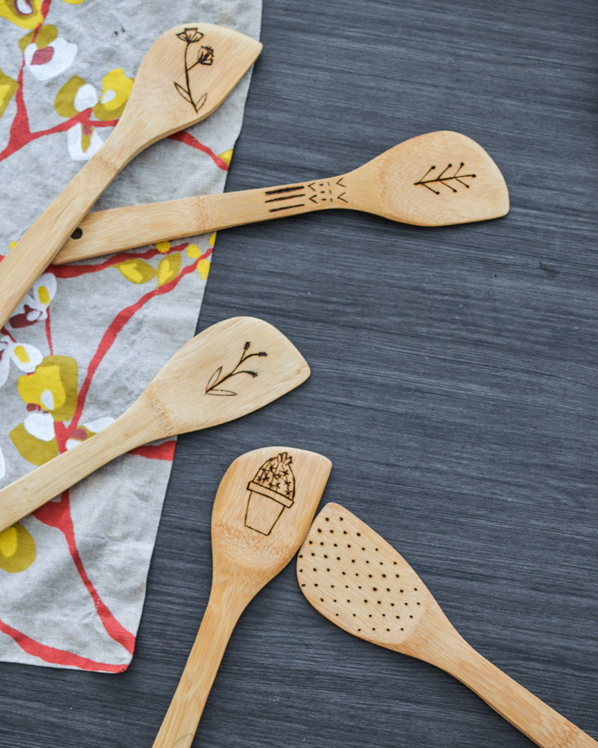 Wood Burned Spoons