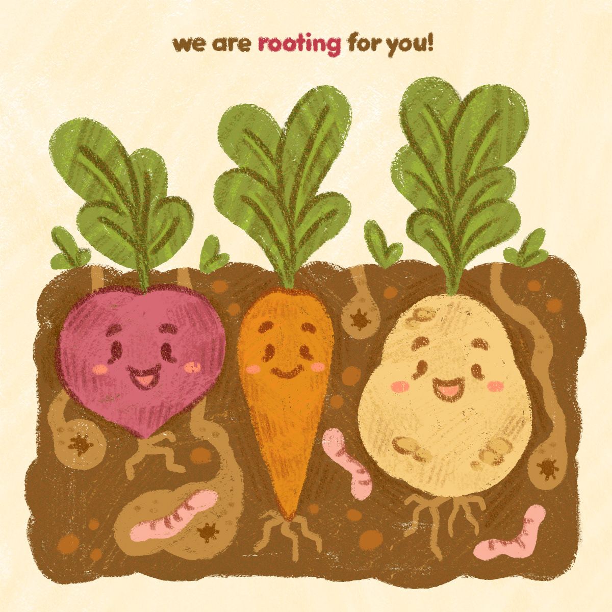Rooting For You Greeting Card
