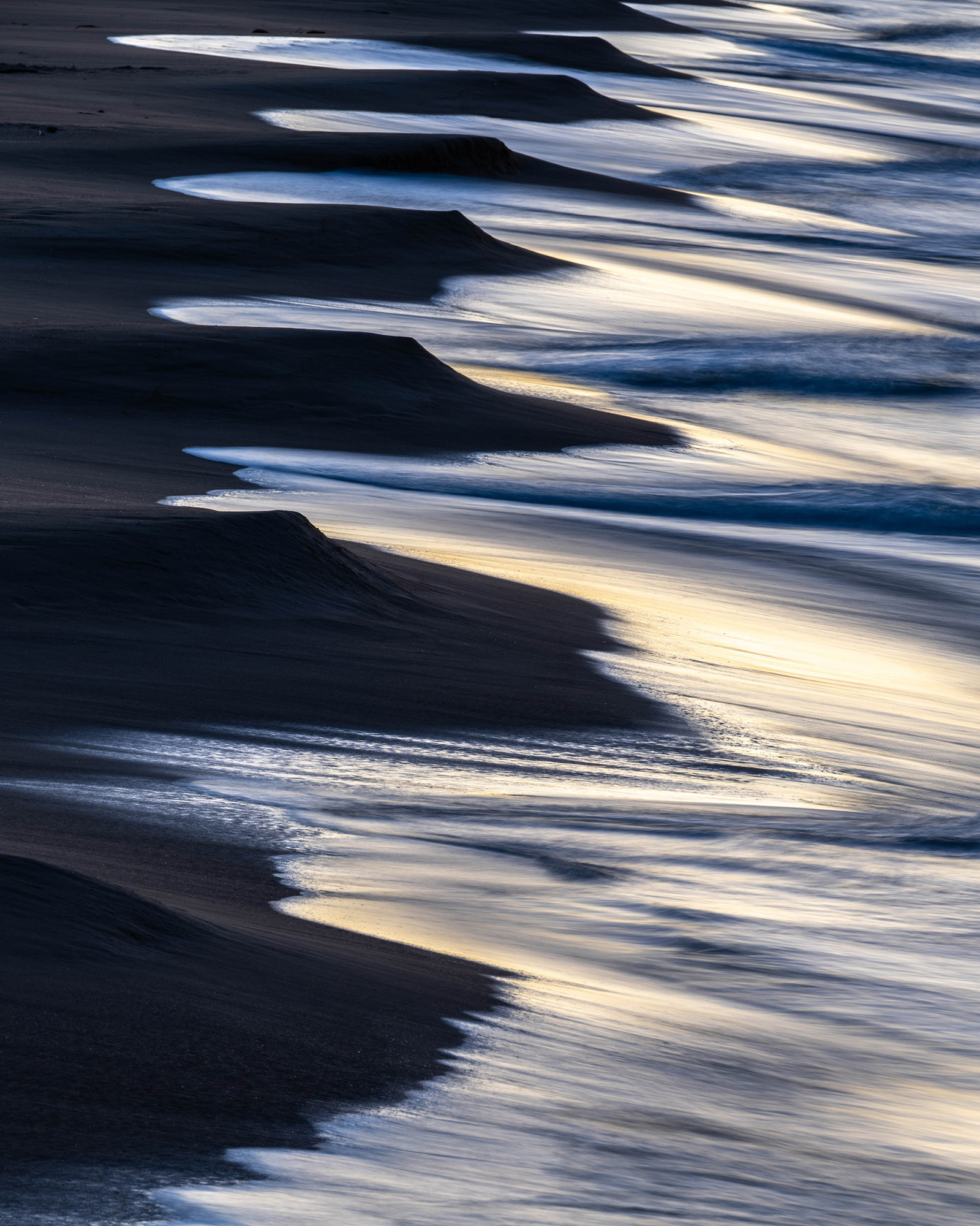 Intimate view of California beach at dawn
