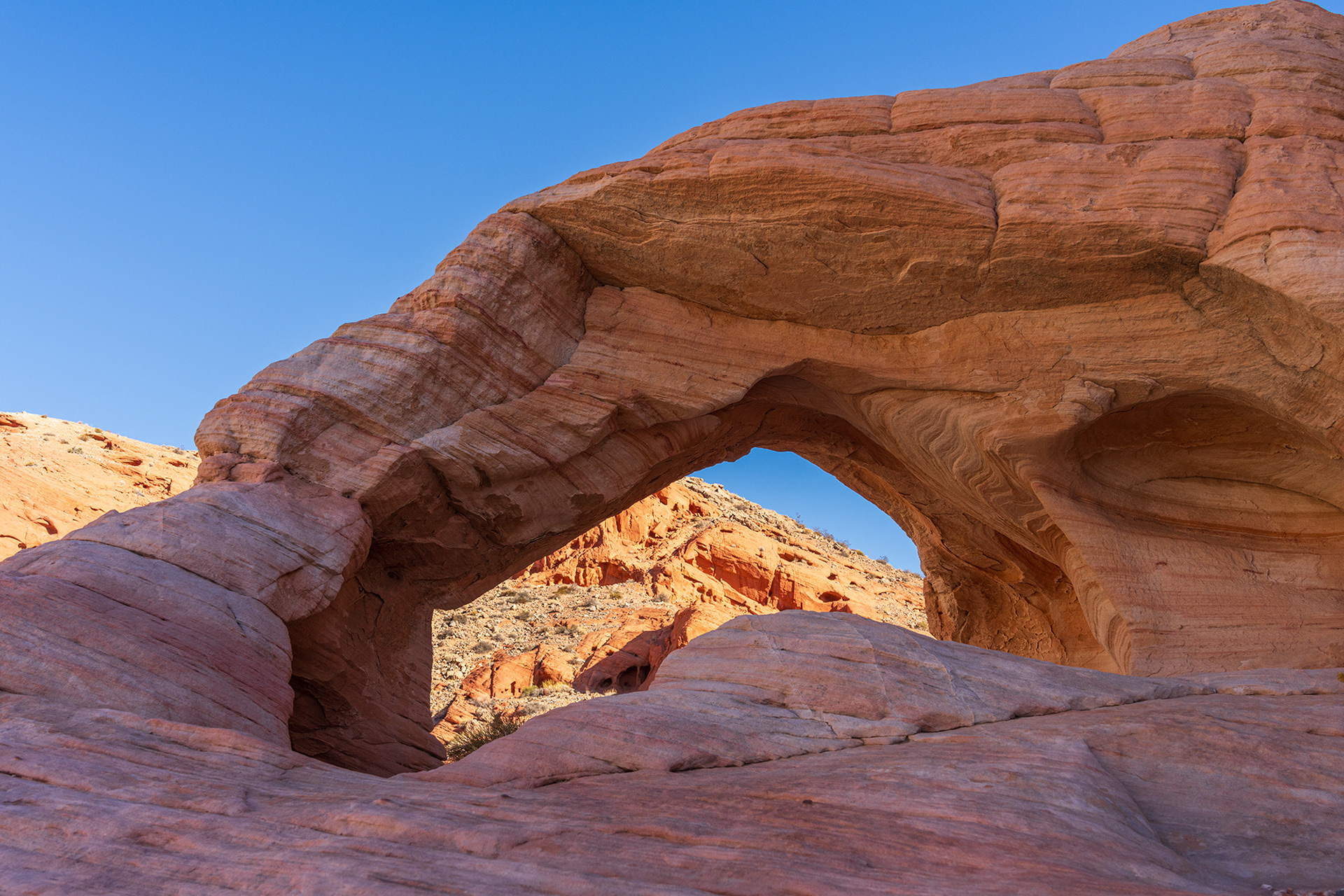 Nevada landscape image showing the sandstone Thunderstorm Arch