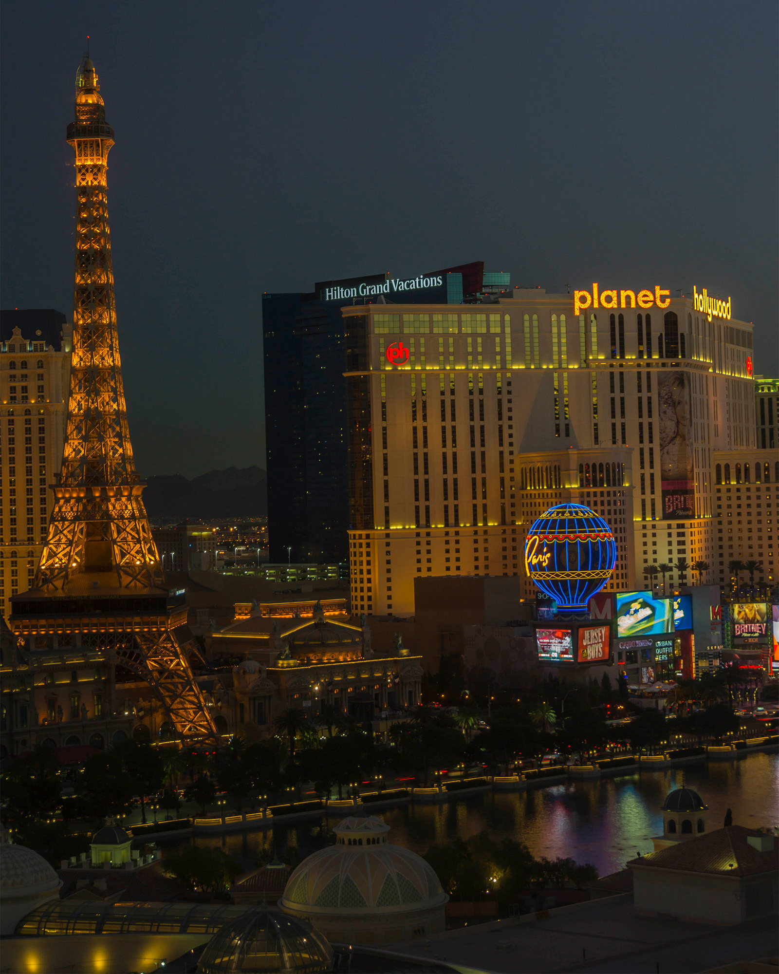 Las Vegas Nevada Strip evening scene