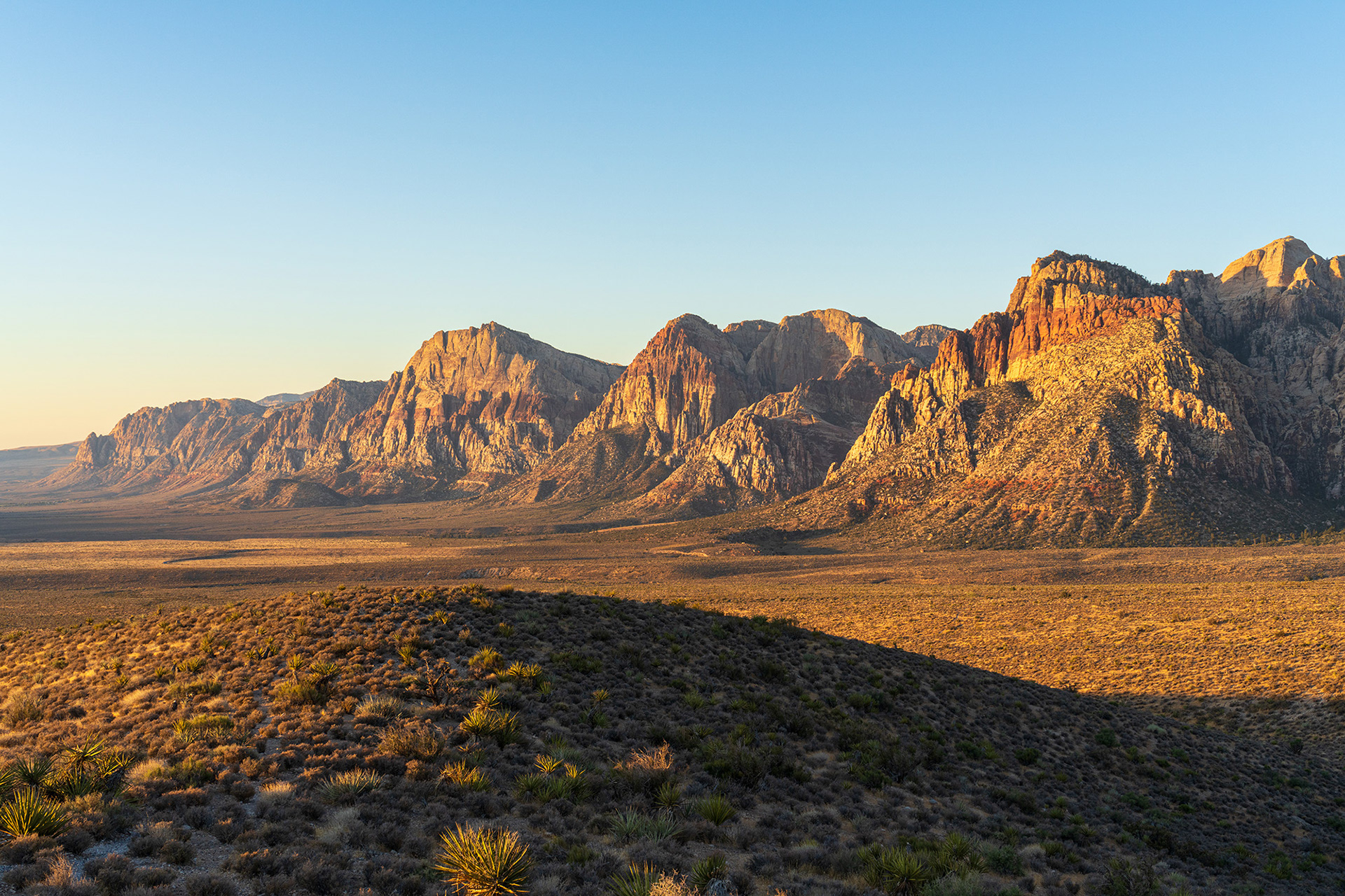 Mount Wilson and the western hills bathed in the morning sunshine