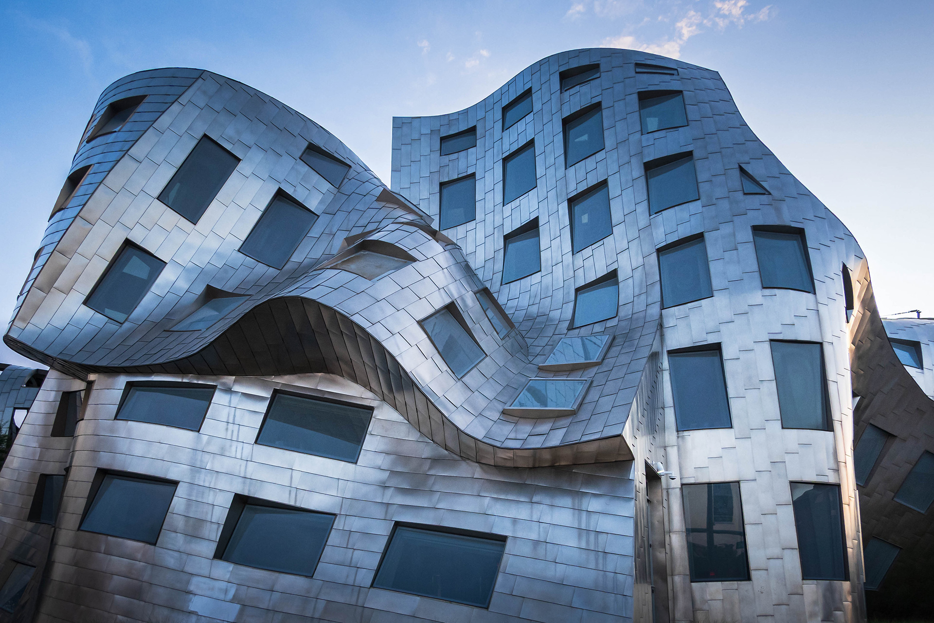 A Frank Gehry building design in Las Vegas that appears to be melting due to the heat