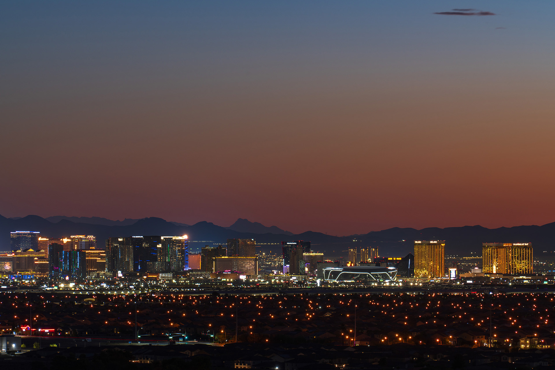 Las Vegas Strip zoomed in