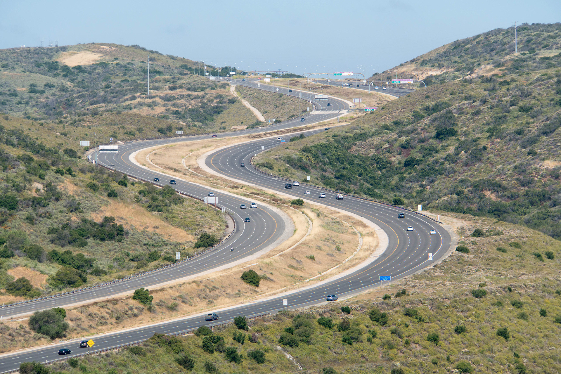 Winding freeway