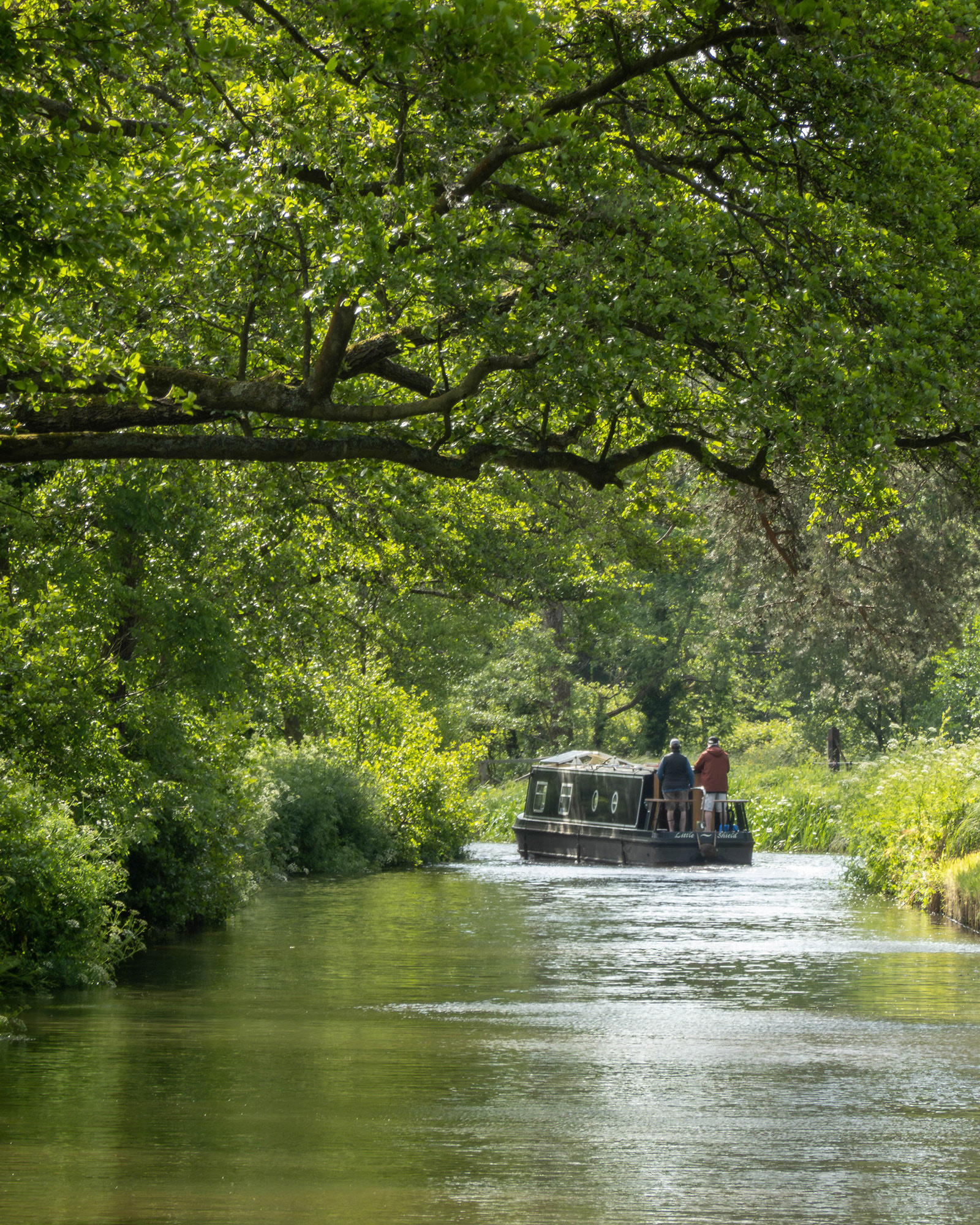 Narrow boat on the river