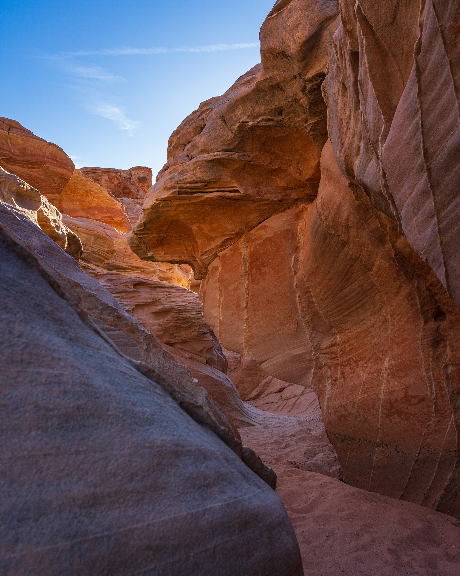 Valley of Fire Nevada slot canyon rock formation