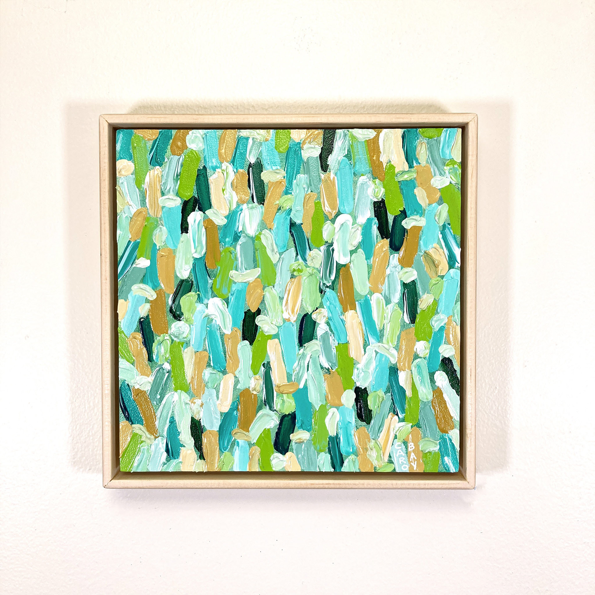 Painting on studio wall - front view