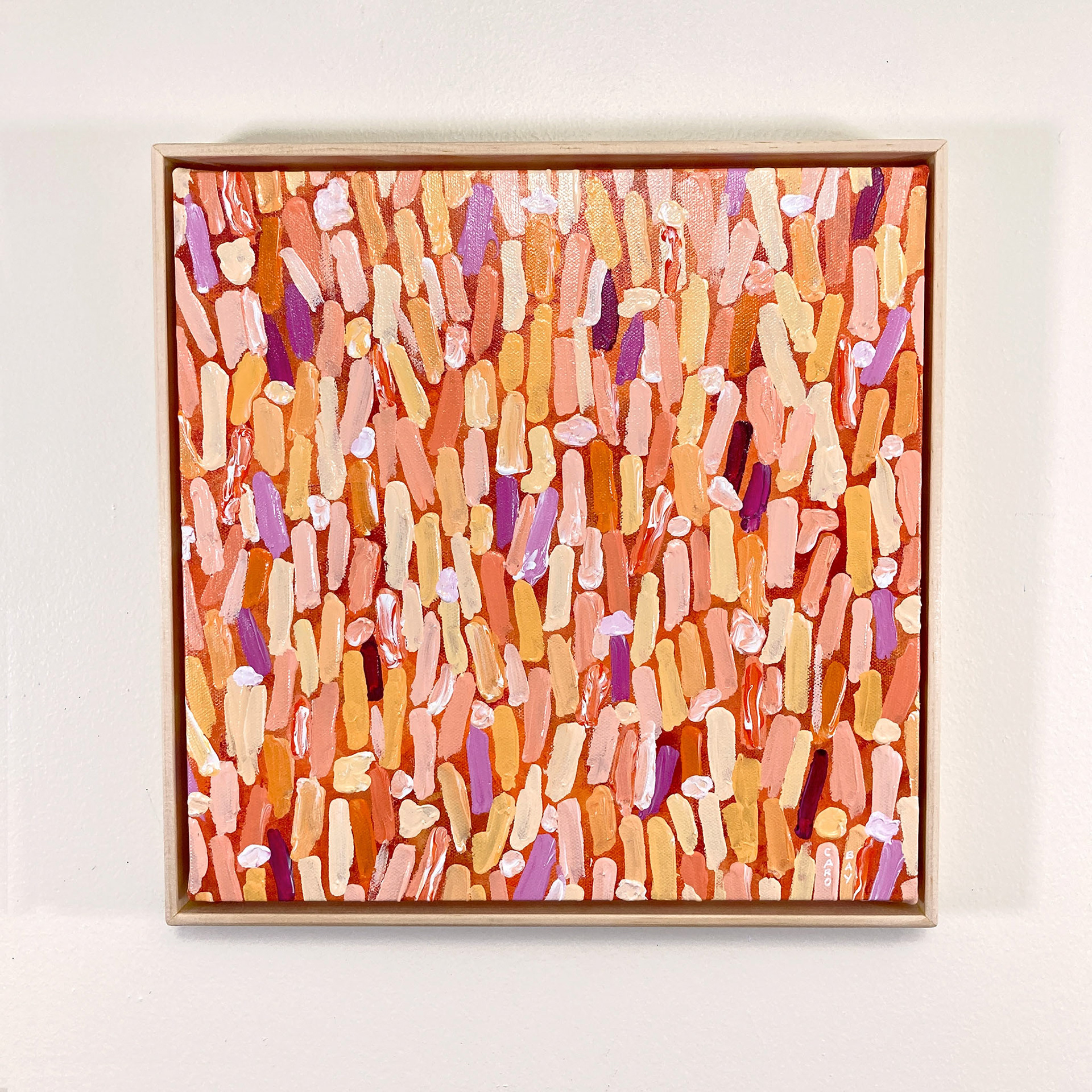 Painting on studio wall - front view