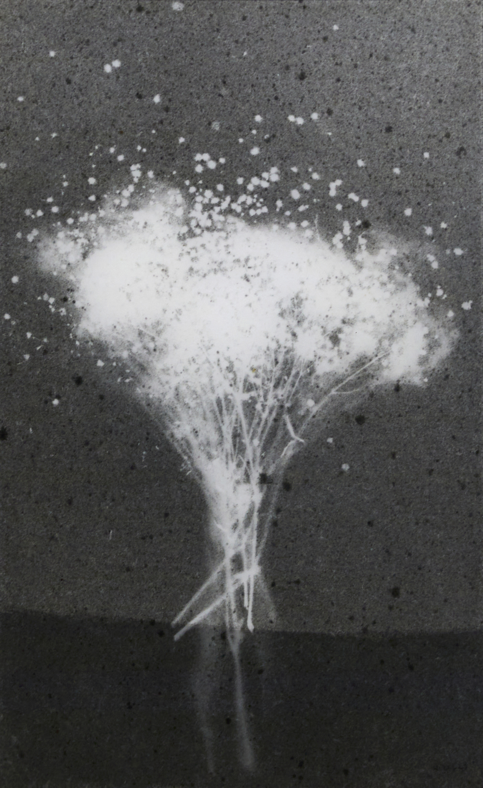 안개꽃이 있는 정물화 still life with baby's breath / 602x372 / 한지에 천연안료, 아크릴, 레진 / 2023