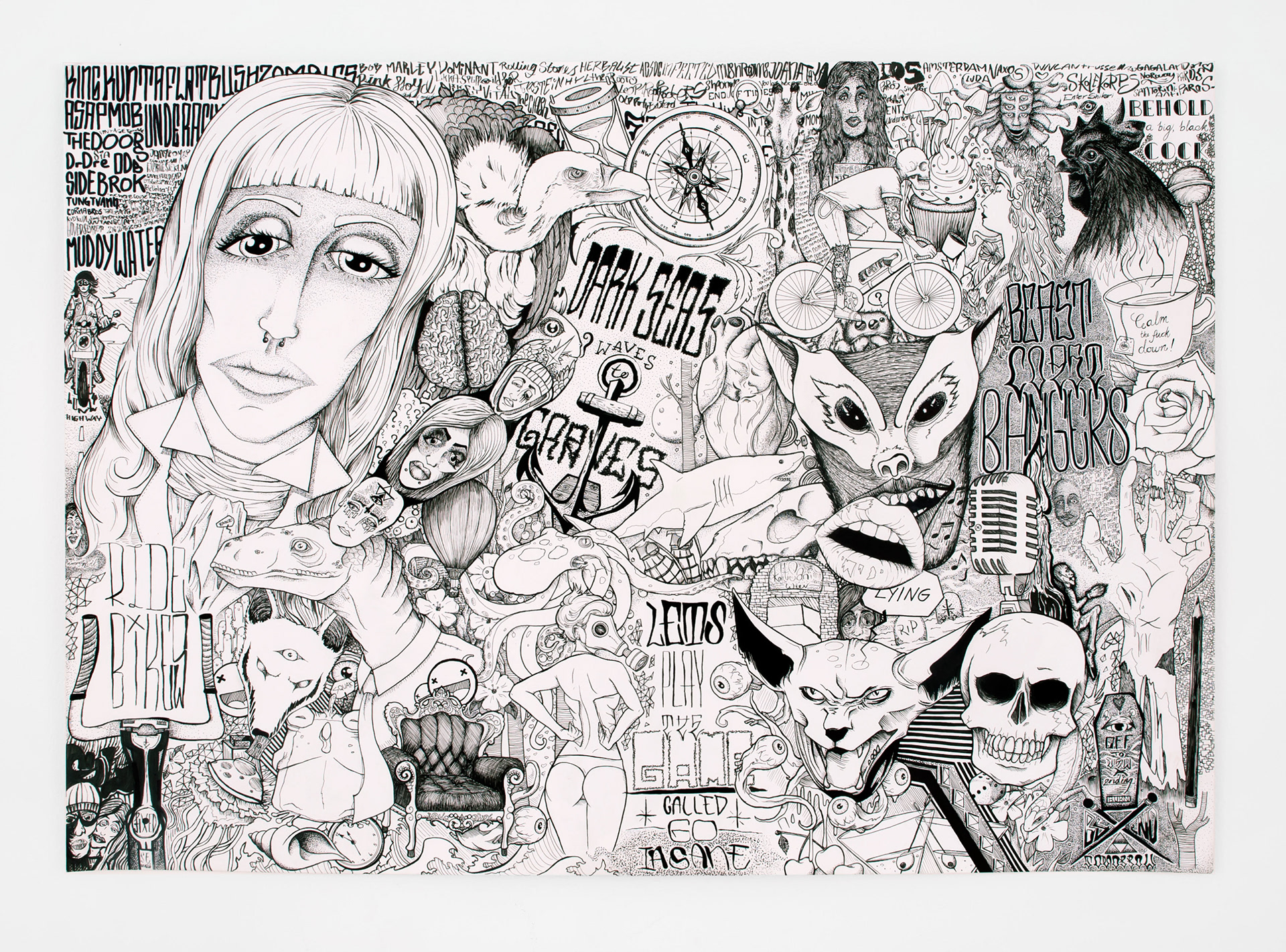 Black on white 01, 2016