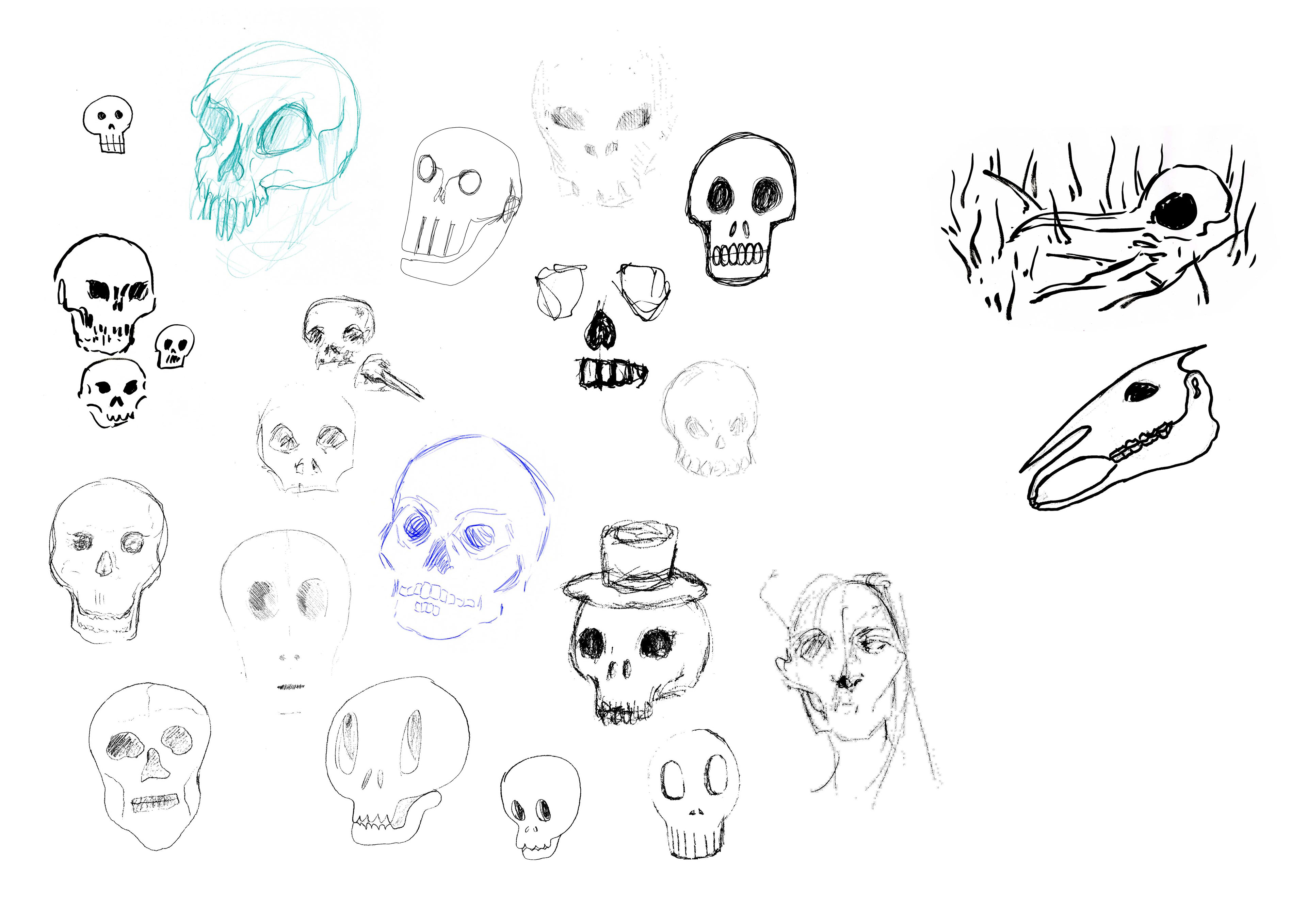 Prompt: Draw a skull