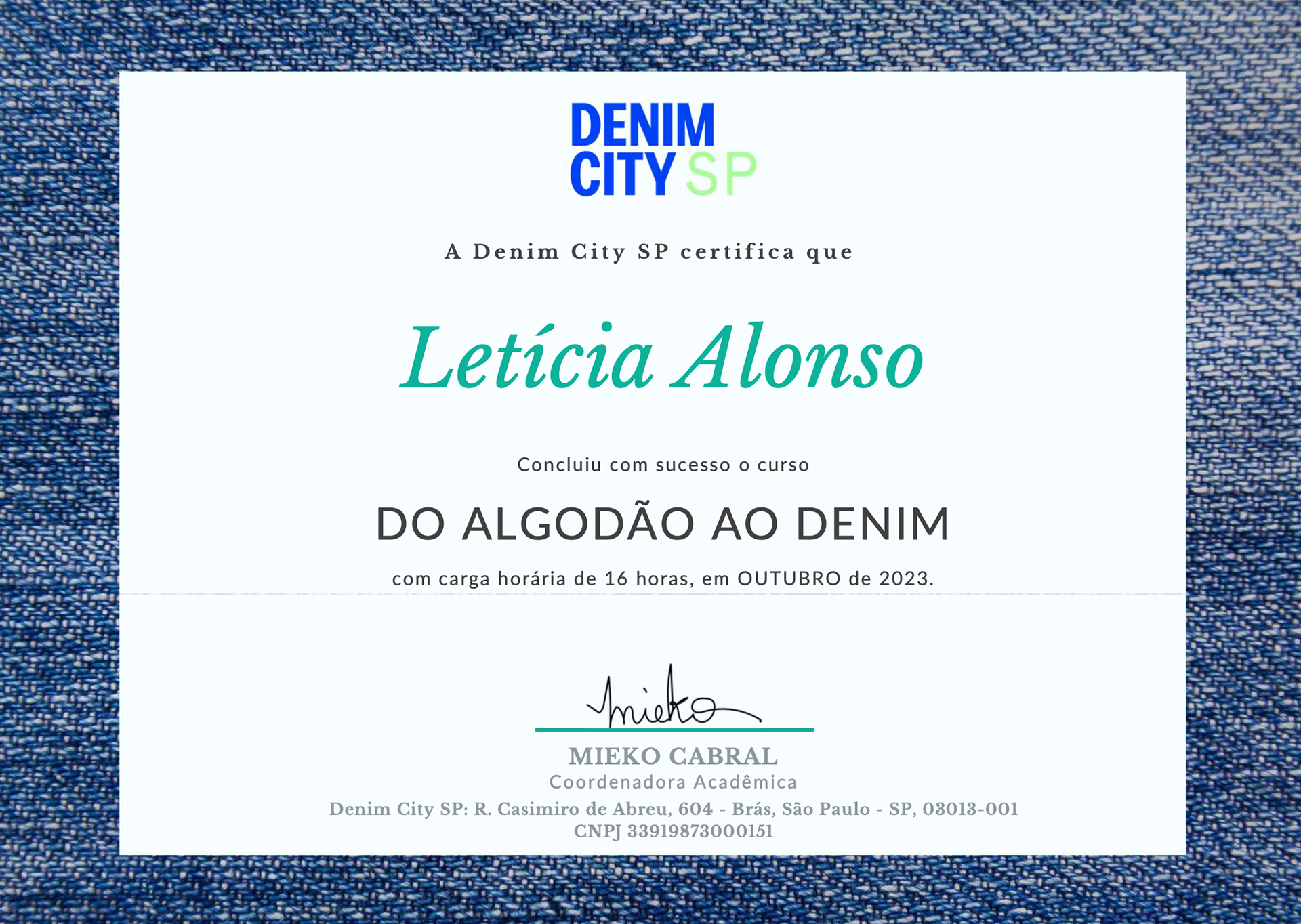 DO ALGODÃO AO DENIM - 2023